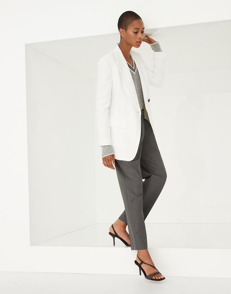 Tropical luxury wool cigarette trousers 4