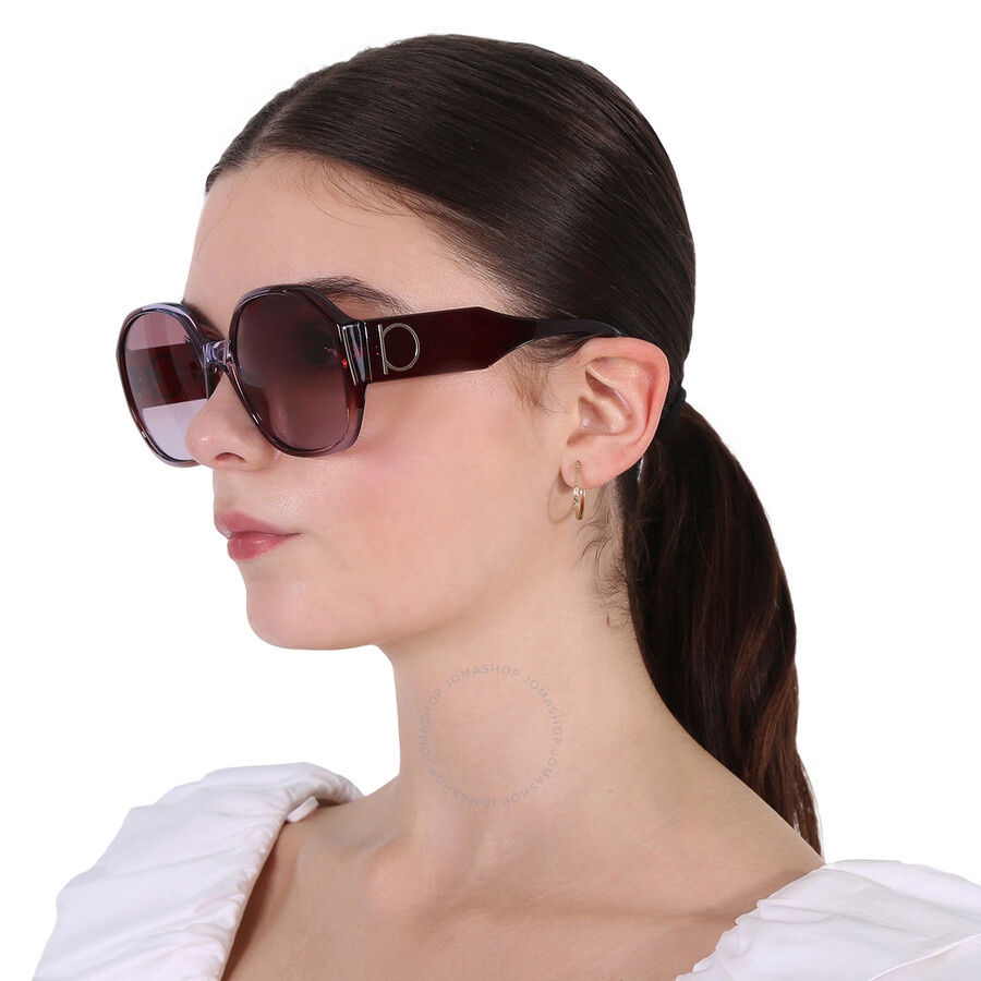Salvatore Ferragamo Brown Gradient Geometric Ladies Sunglasses SF943S 546 60 - 2