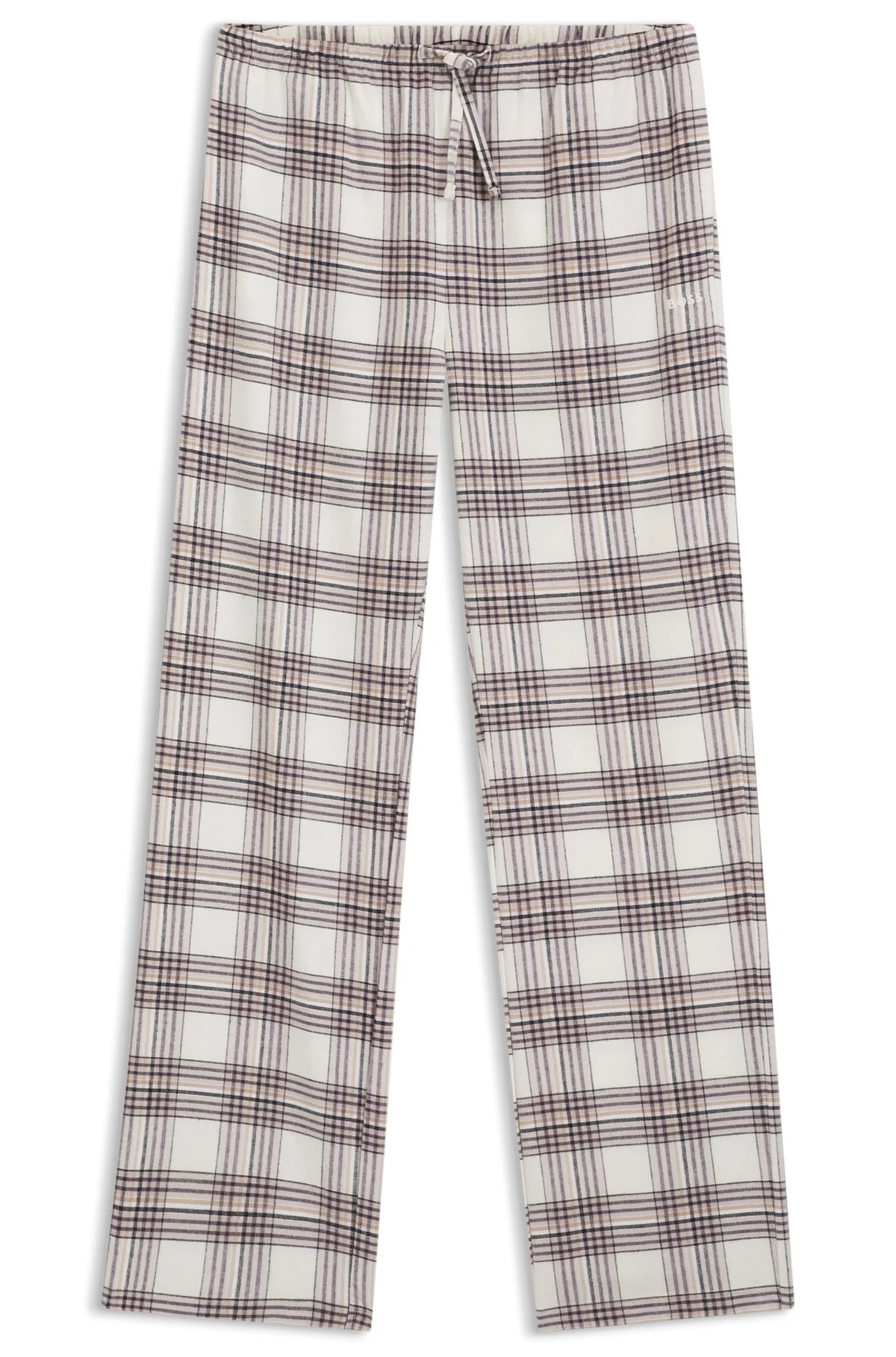 PAJAMA BOTTOMS IN CHECKERED COTTON-BLEND TWILL - 1
