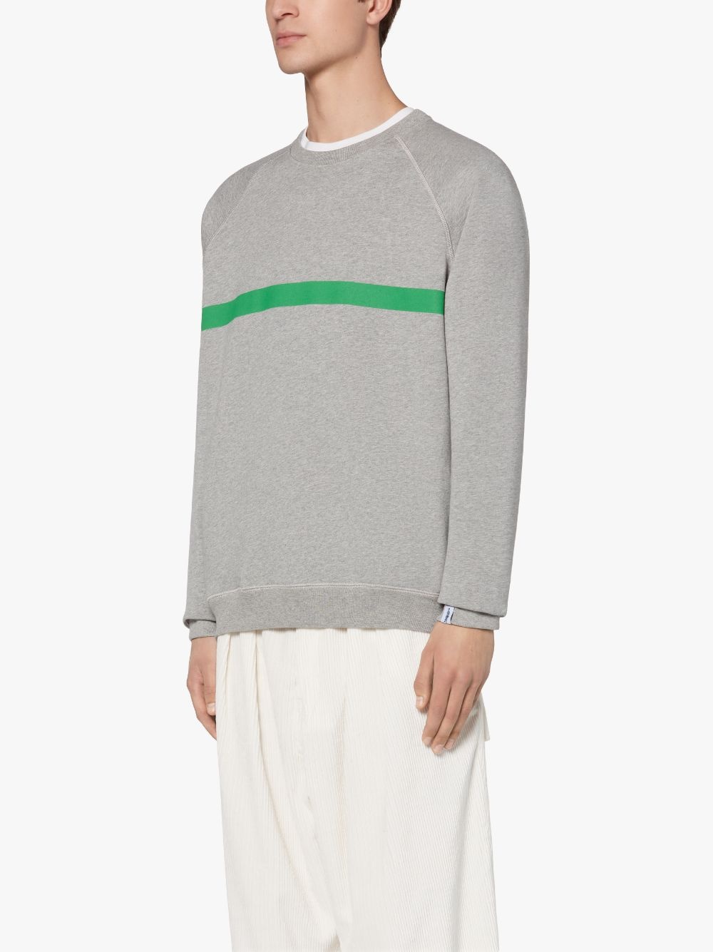 GREY X GREEN COTTON CREW NECK SWEATSHIRT | GJM-207 - 3