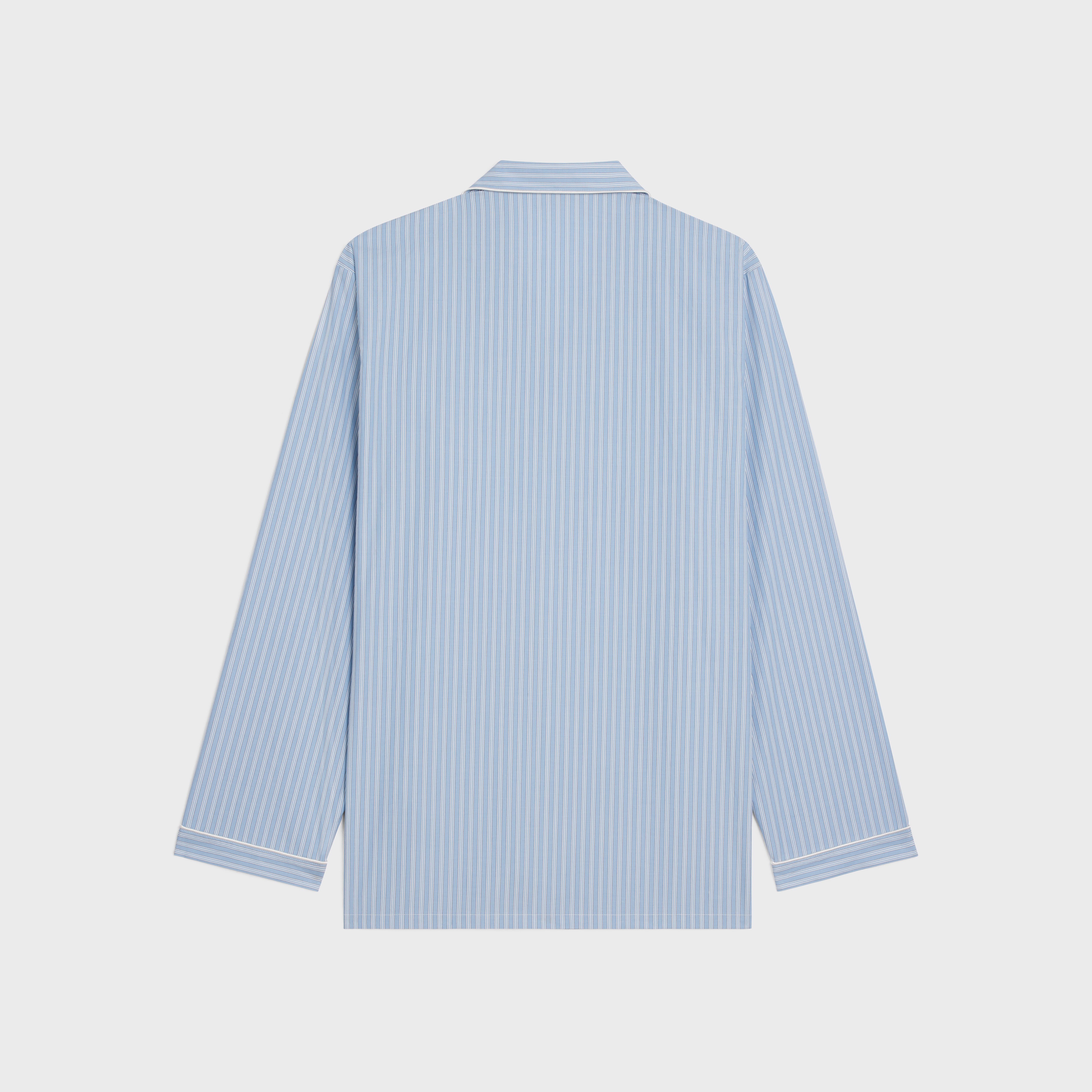 pajama shirt in striped cotton - 2