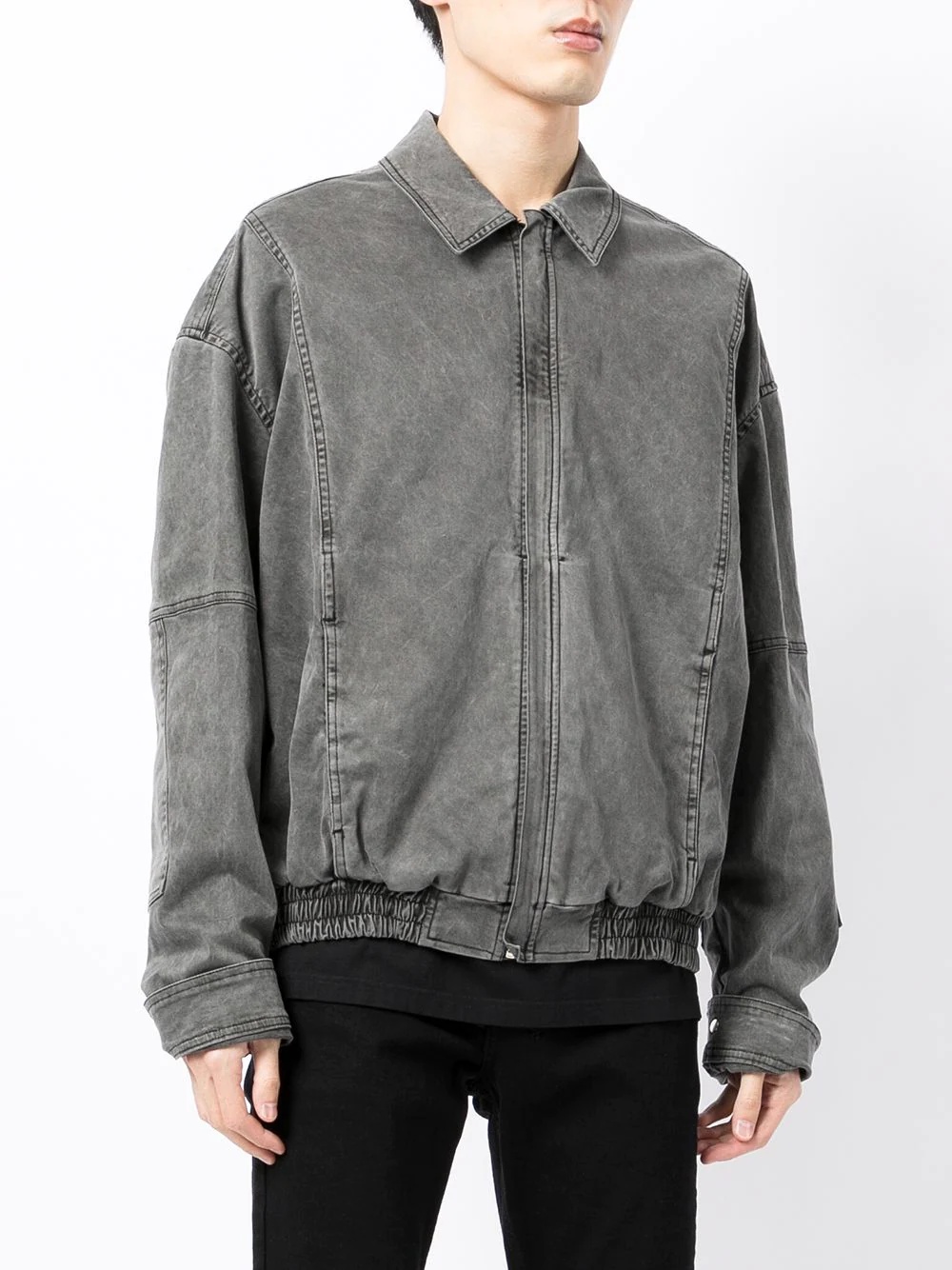 stonewash bomber jacket - 3