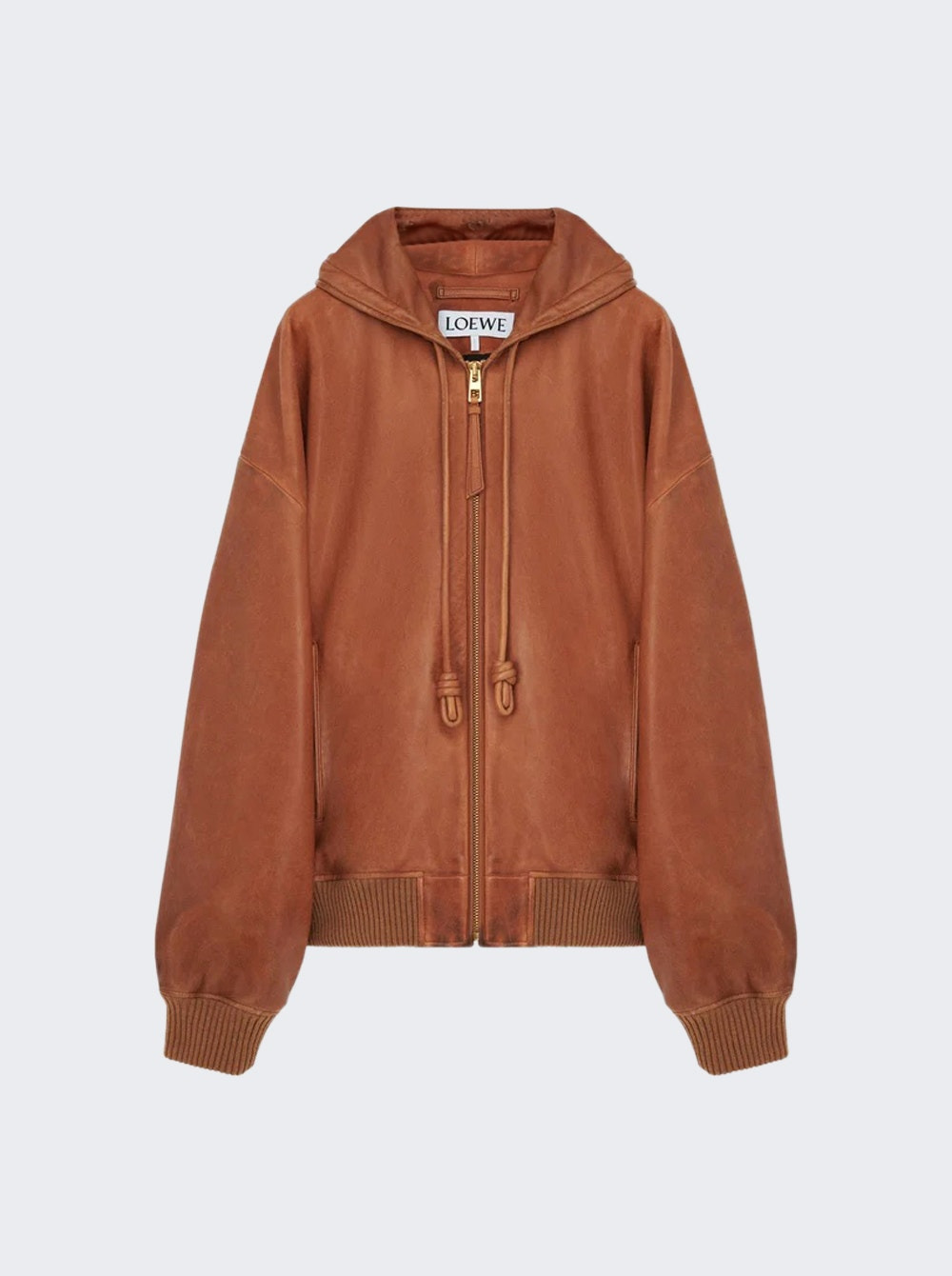 Nappa Lambskin Hooded Jacket Tan - 1