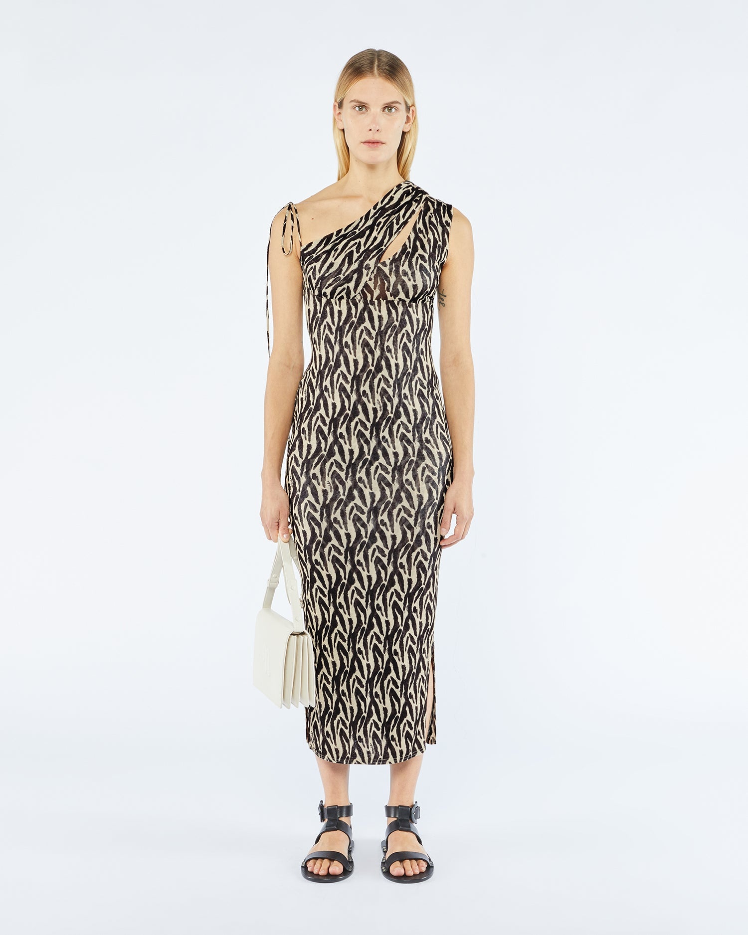 Sale Printed Mesh-Jersey Midi Dress - 6