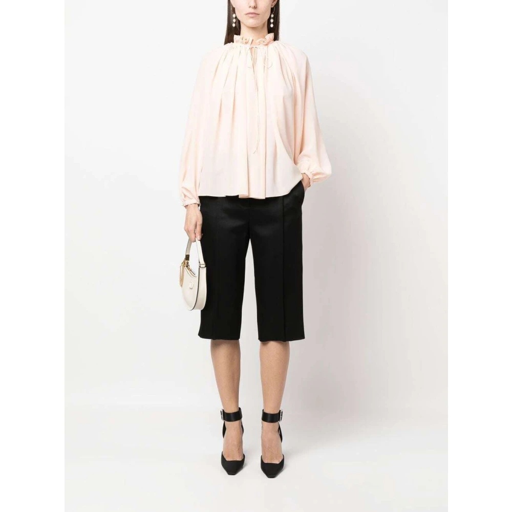 Tシャツ・カットソー LANVIN SS23 Pastel pink crepe blouse (RWTO00144868P23 962) Lanvin Pastel Pink Crepe Blouse 100% Silk Elegant – LOZURI®