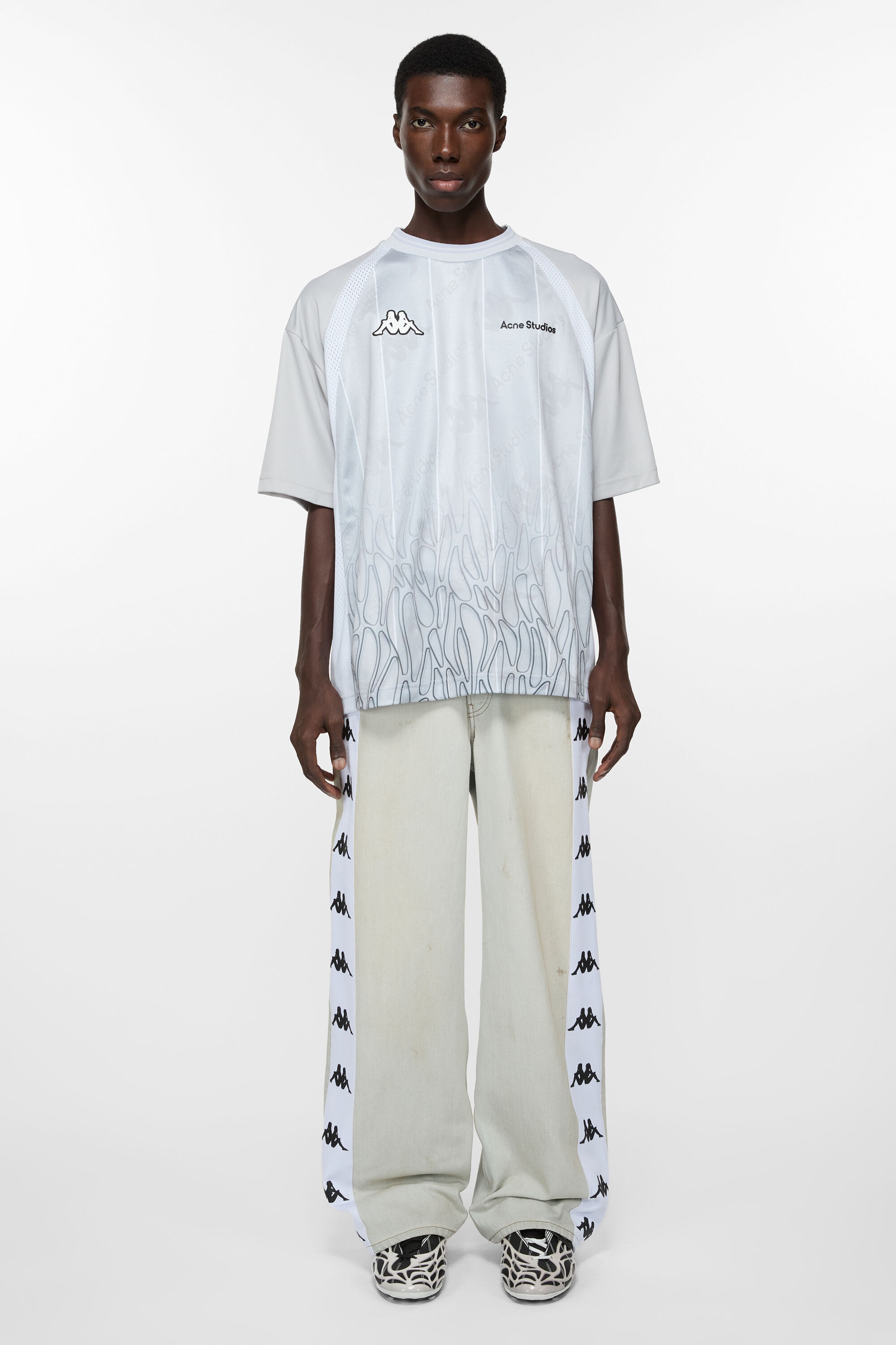 Loose fit jeans - 1981M Acne Studios x Kappa - Light blue/white - 2