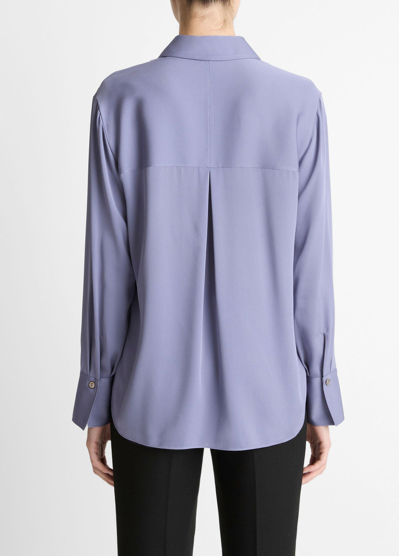 Vince Stretch-Silk Button-Front Blouse outlook