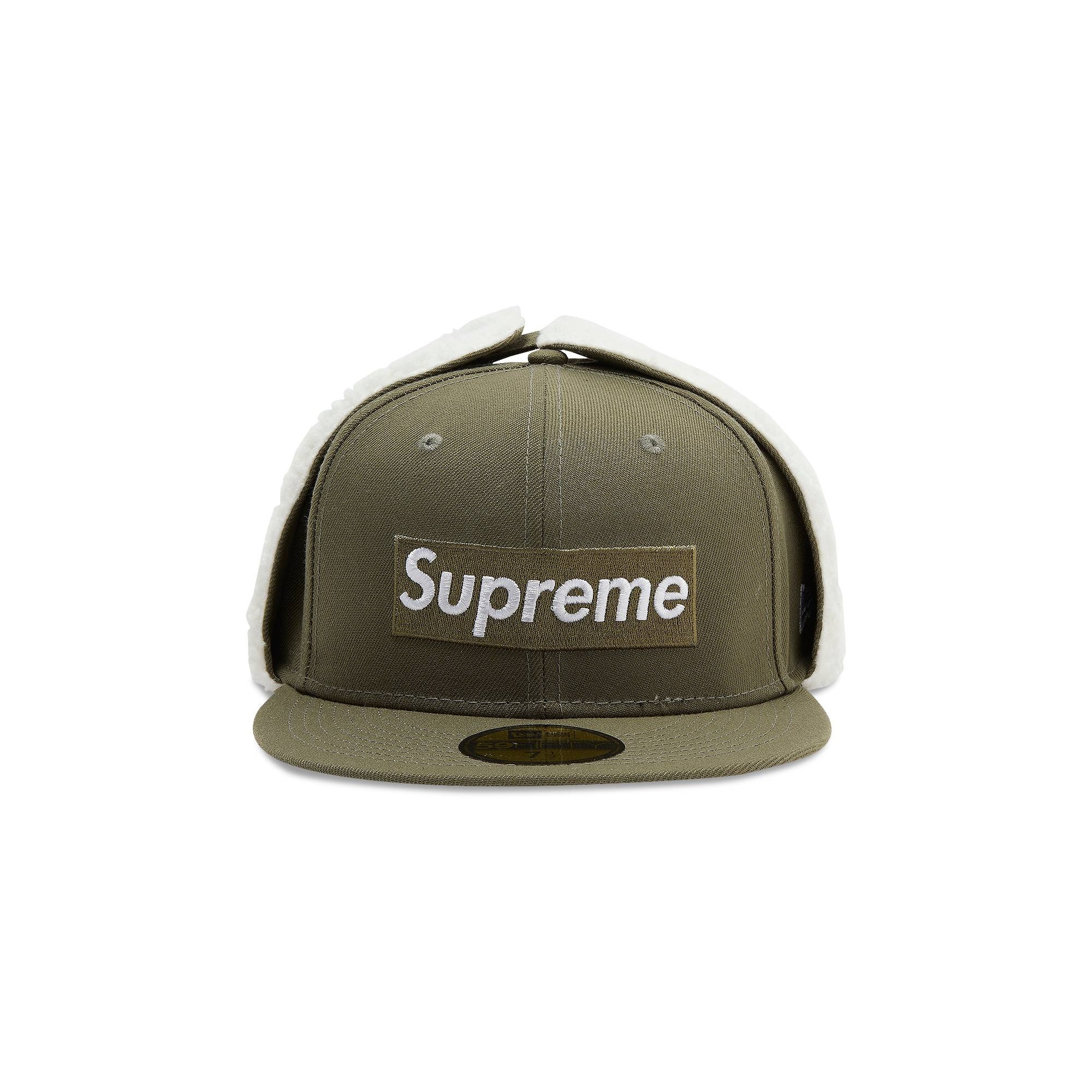 Supreme x New Era Earflap Box Logo 'Olive' - 2