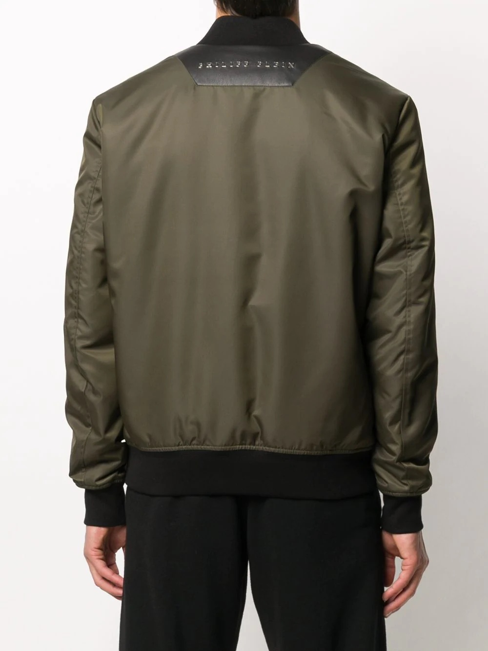 logo-patch bomber jacket - 4