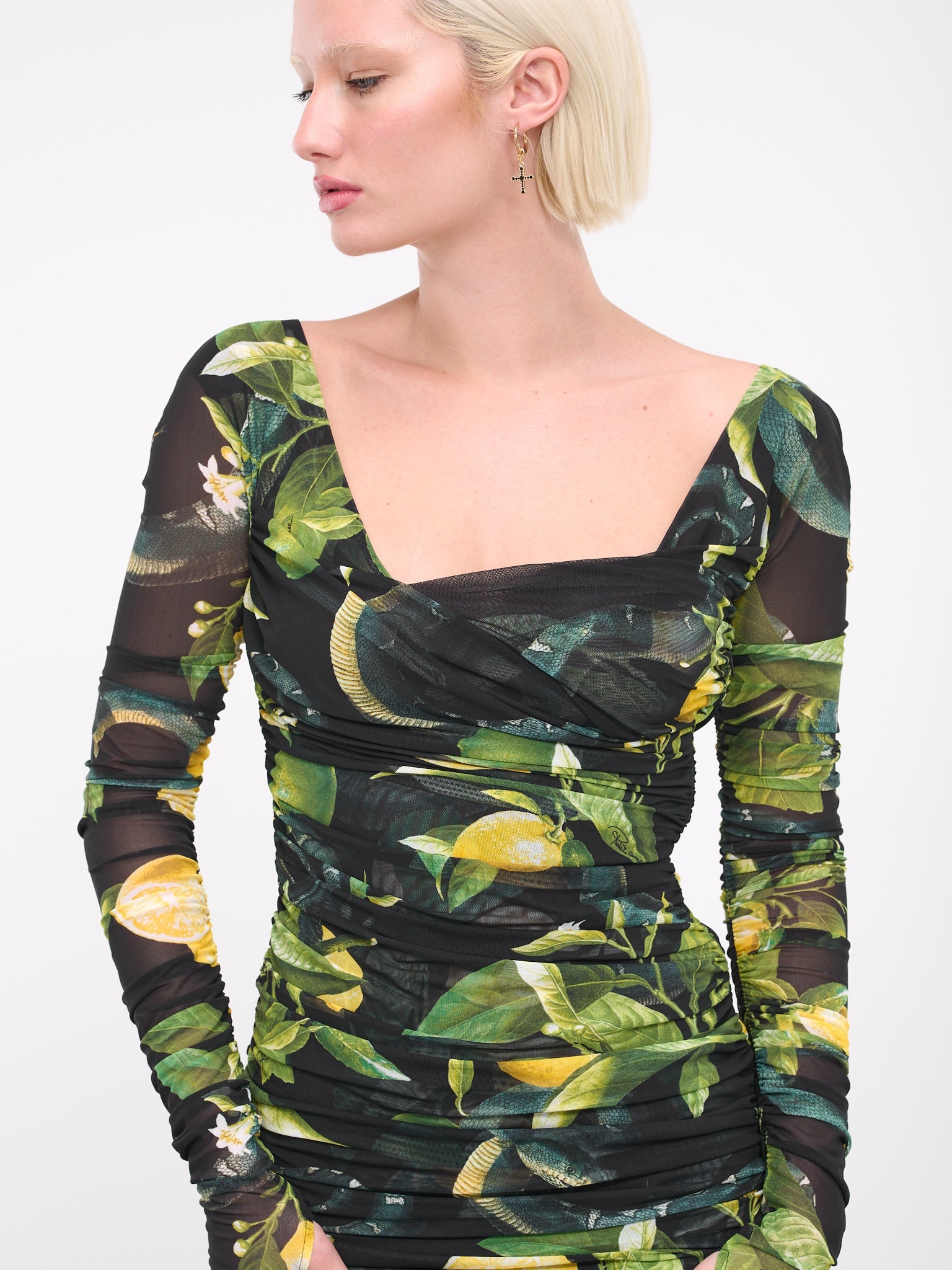 Lemon Print Dress - 4
