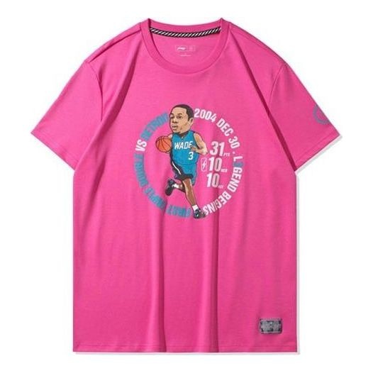 Li-Ning Way Of Wade Cartoon Graphic T-shirt 'Pink' AHSQ475-5 - 1