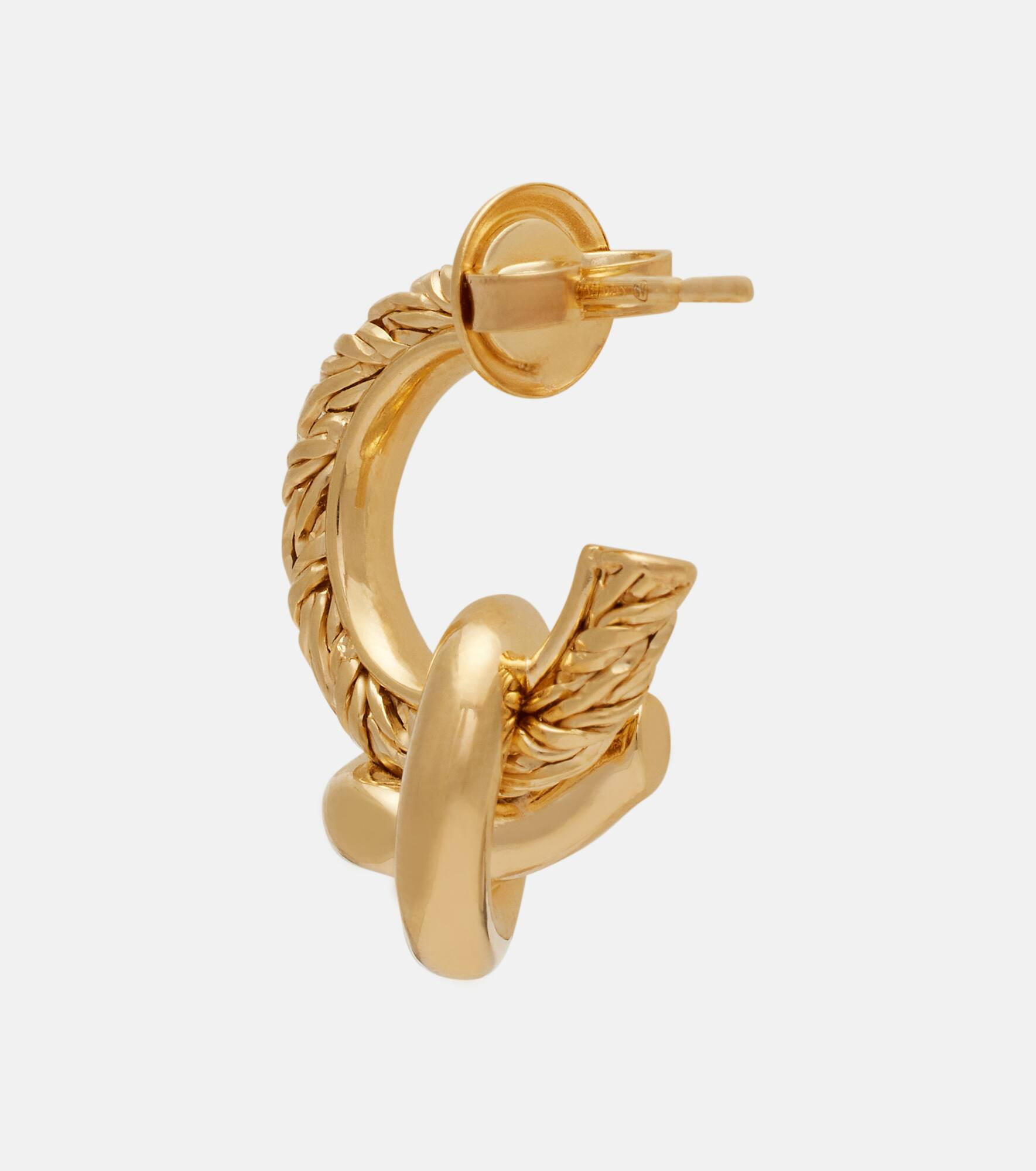 Knot gold-plated hoop earrings - 5