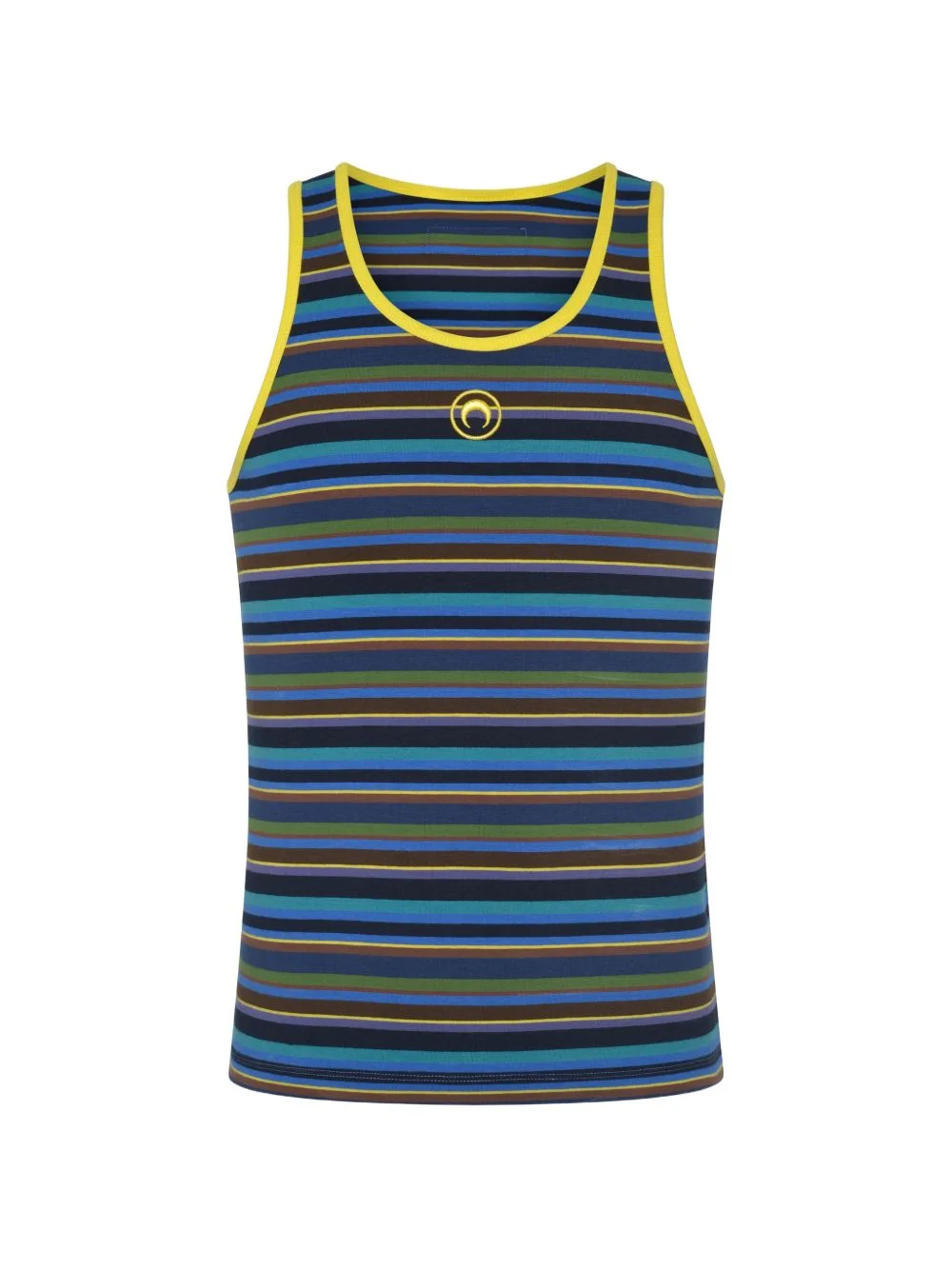 Deadstock moon-logo striped cotton tank top - 1