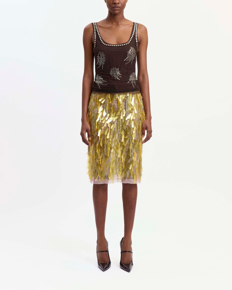 16ARLINGTON EMILIA MIDI SKIRT IN EMBROIDERED TULLE outlook