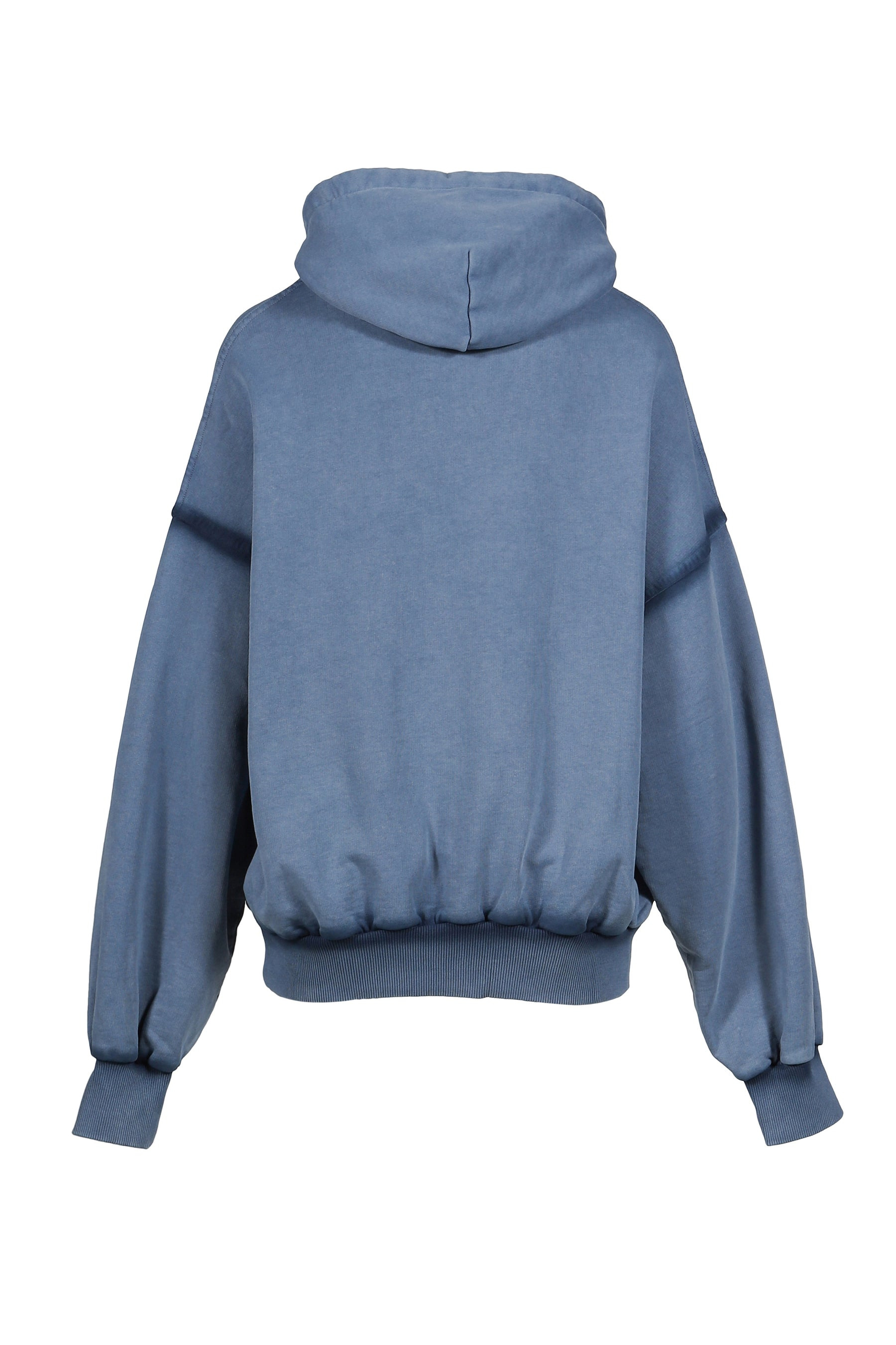 OS SHOULDERLESS HOODIE CUT AV-LOGO BLUE / BLU - 2