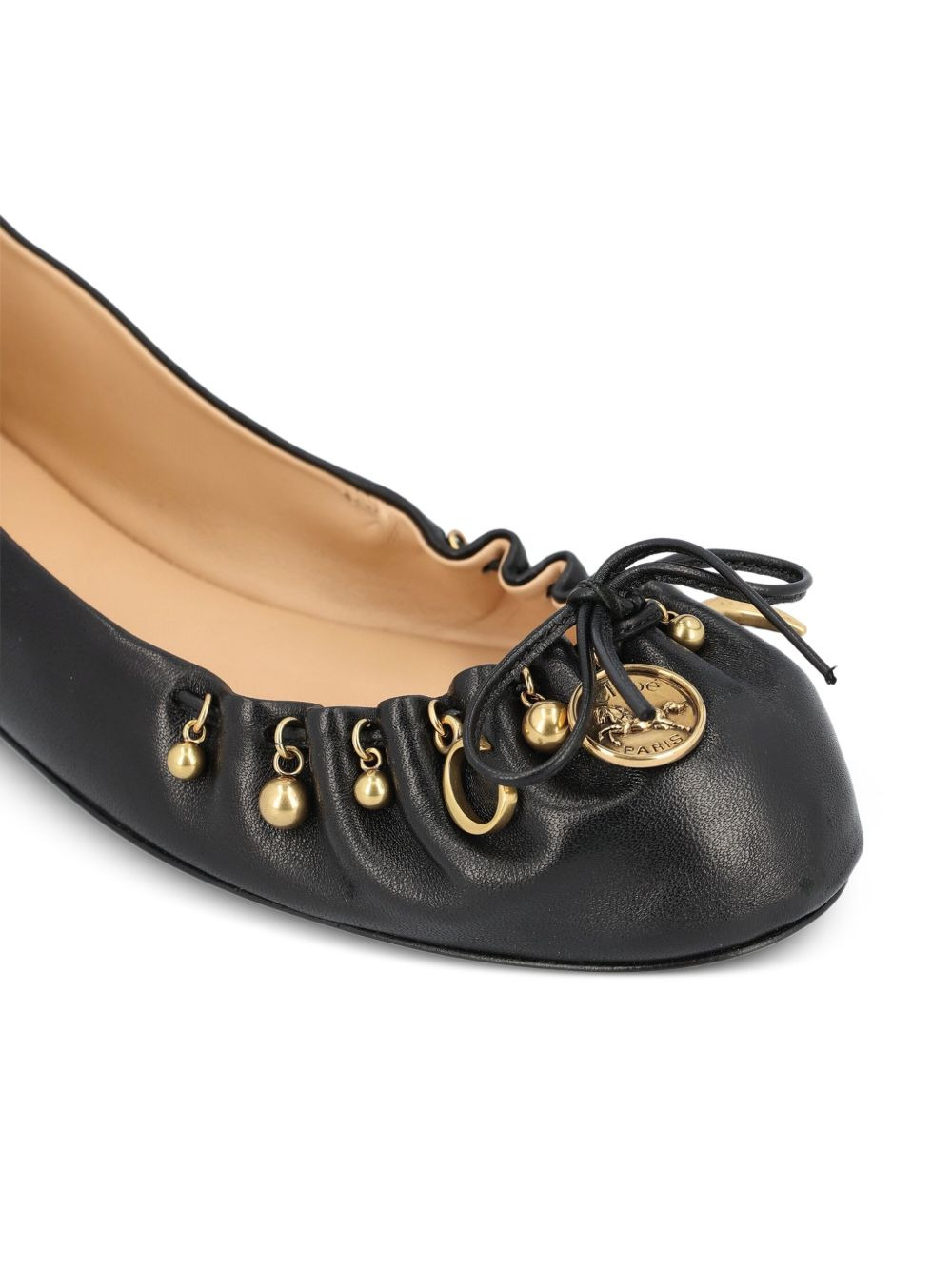 embellished ruffled ballet flats - 3