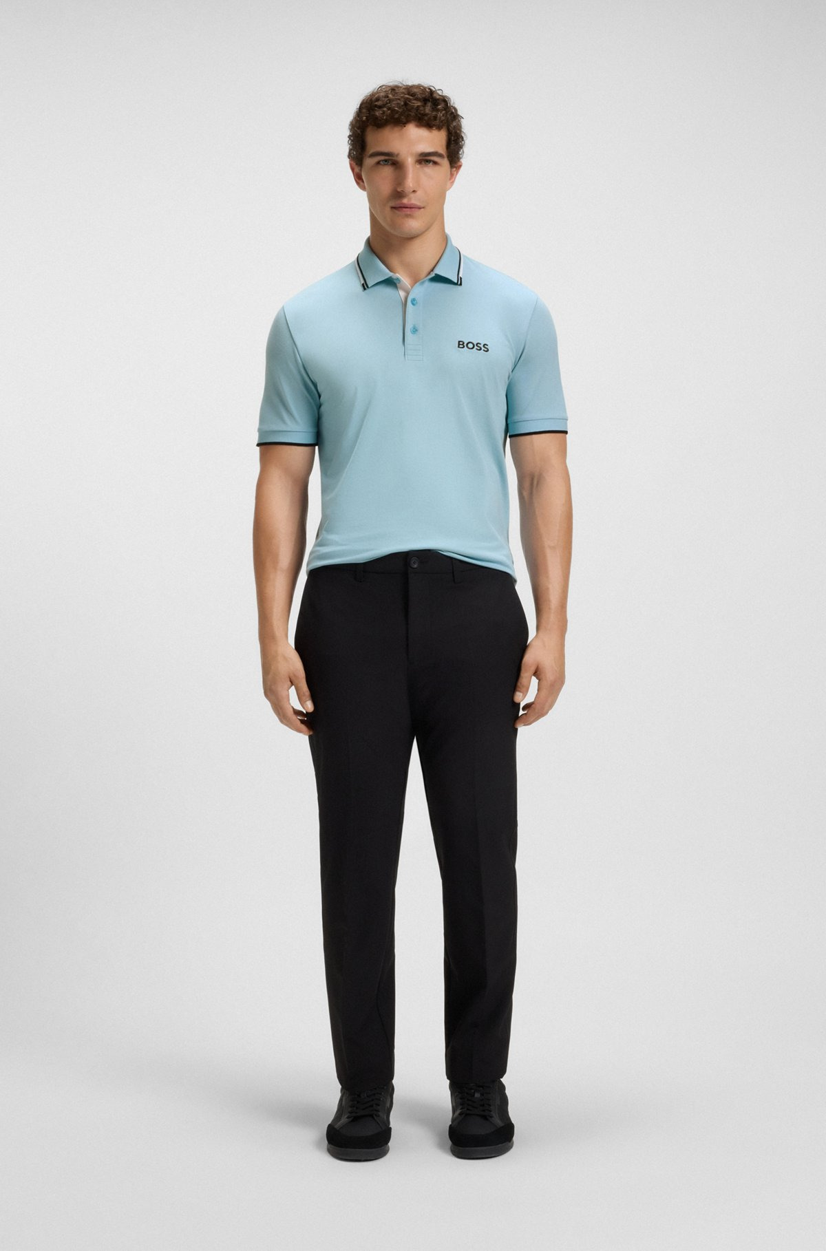 POLO SHIRT WITH CONTRAST LOGOS - 4