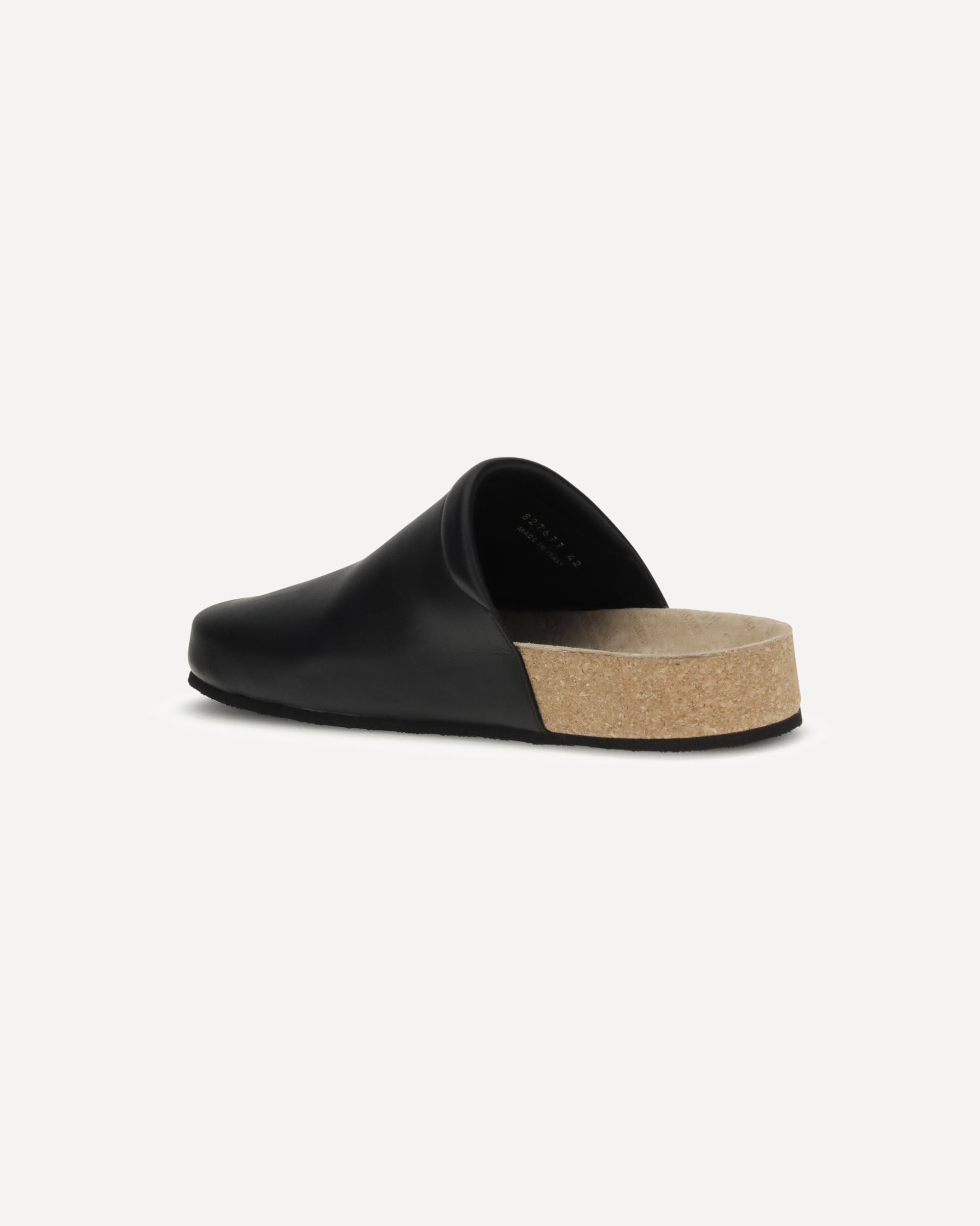 Leather Mules with cork insole - 3
