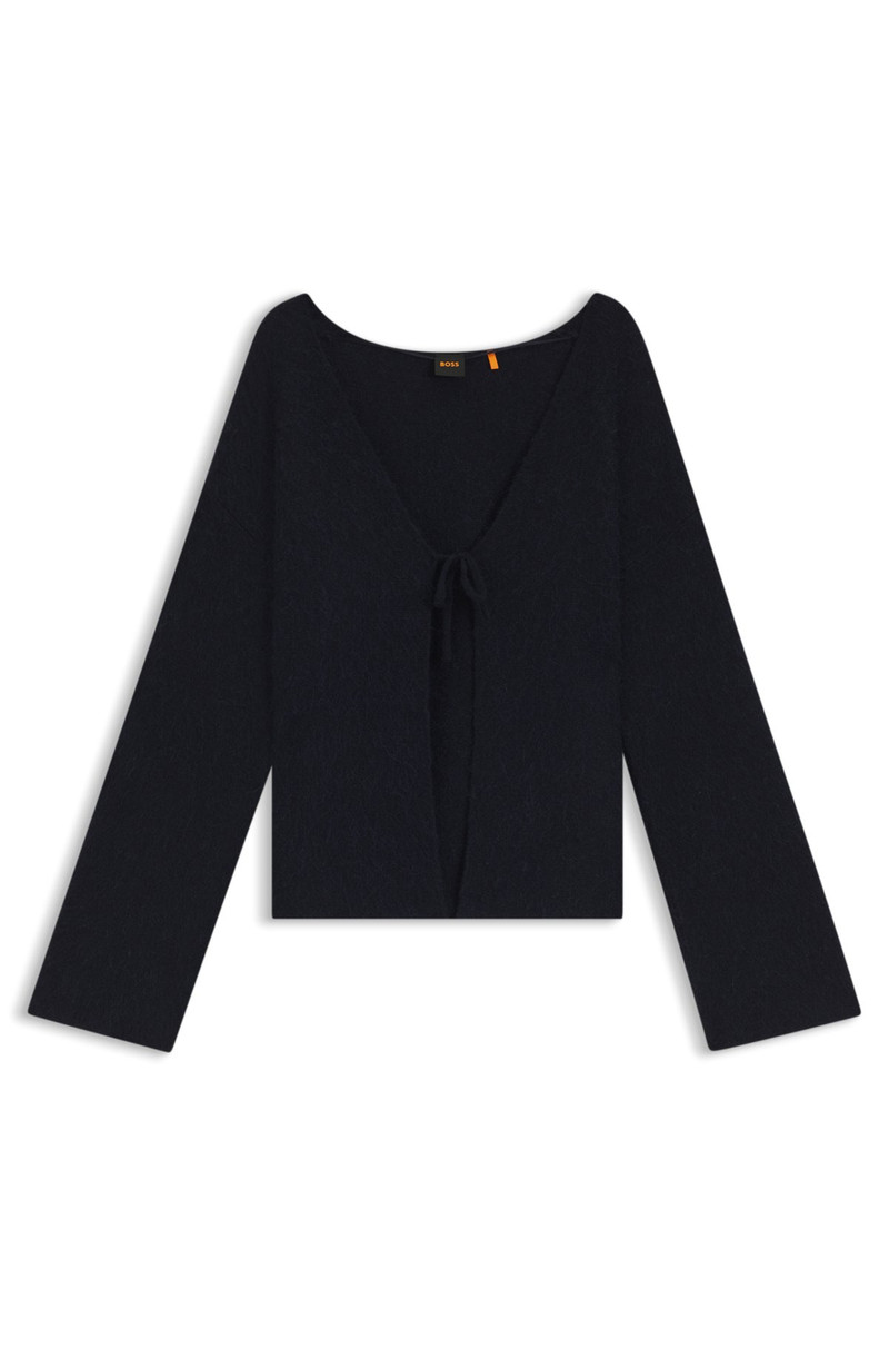KNITTED CARDIGAN WITH TIE CLOSURE 1