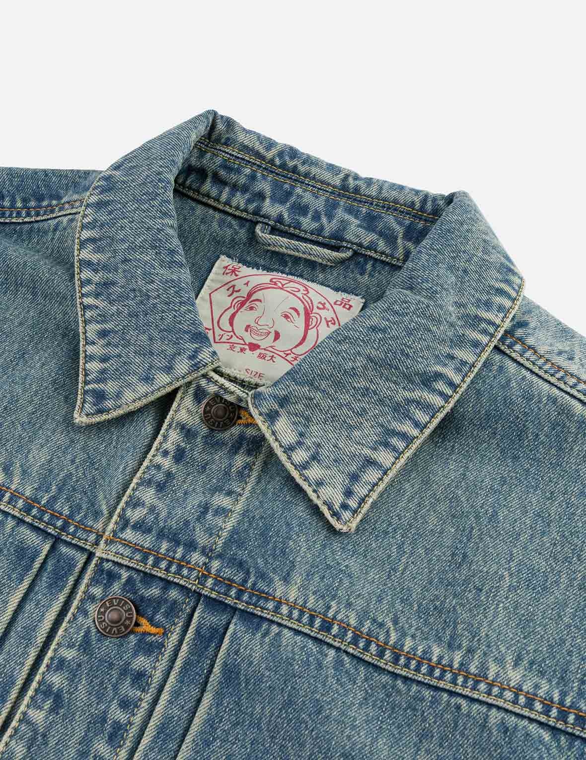 EVISU X F-LAGSTUF-F Shuga and Seagull Embroidery Relax Fit Denim Jacket - 10