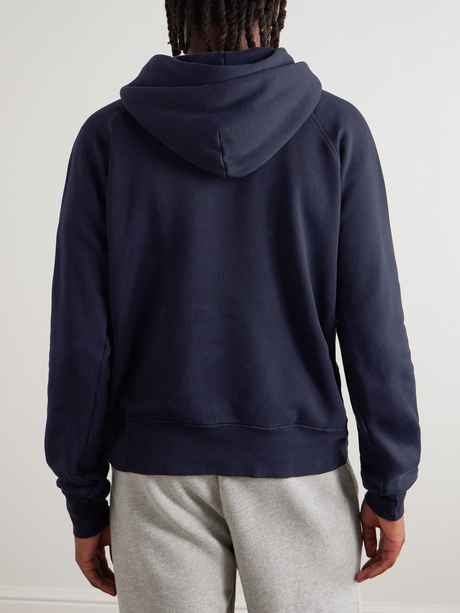 Cotton-Jersey Hoodie Navy - 3
