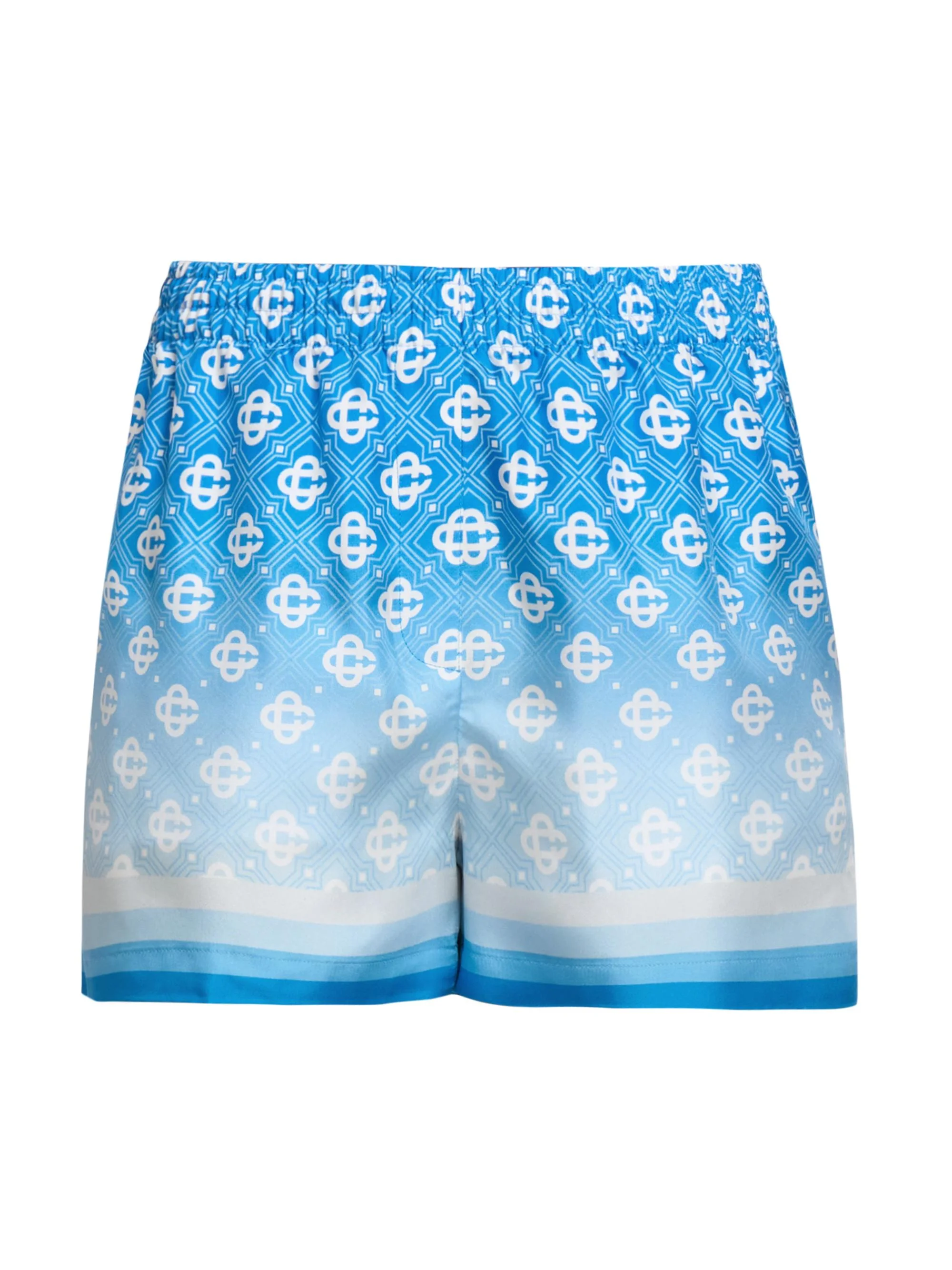 Women's Monogrammed Ombré Silk Shorts - Gradient Diamond Monogram - 1