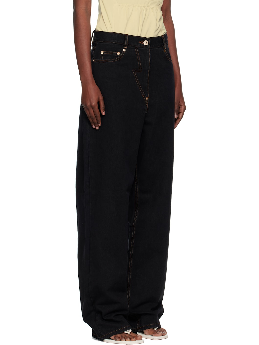 Black Straight Jeans - 2