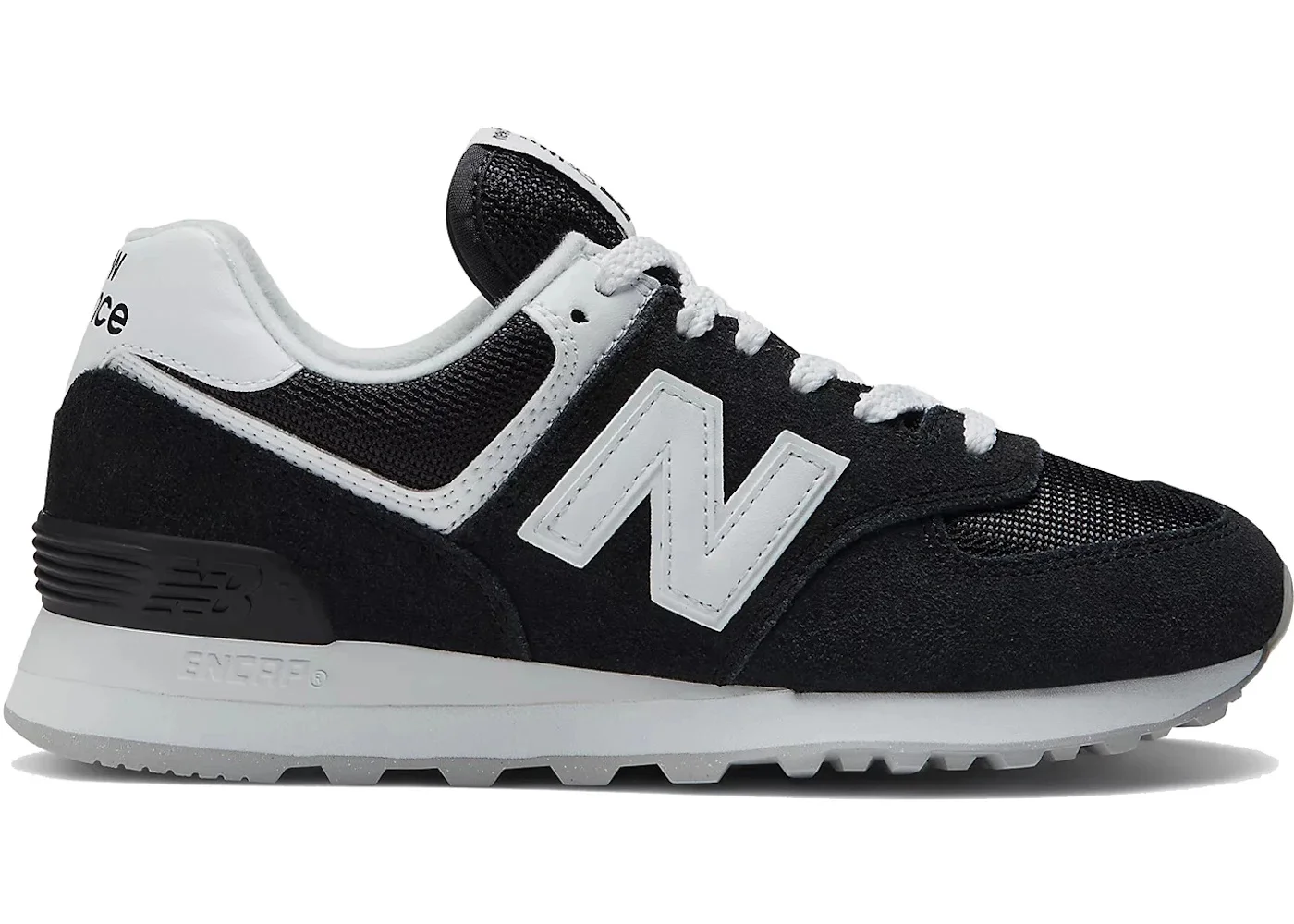 New Balance 574 Black White (Women's) - 1