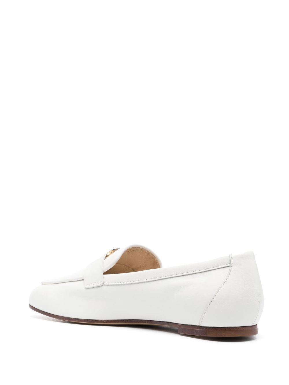 T-logo leather loafers - 3