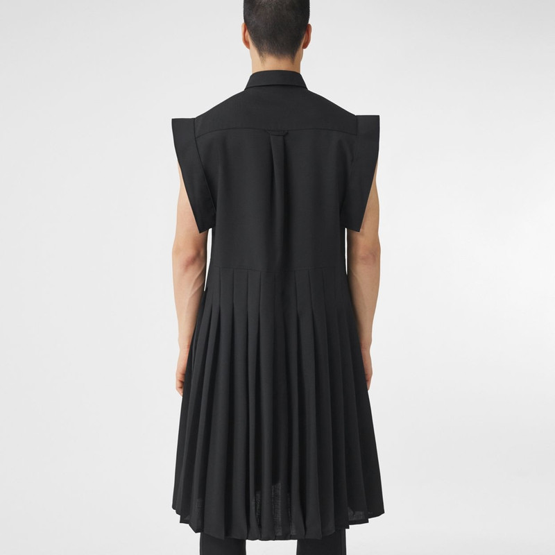 Mohair Wool Pleated Shirt Dress 3