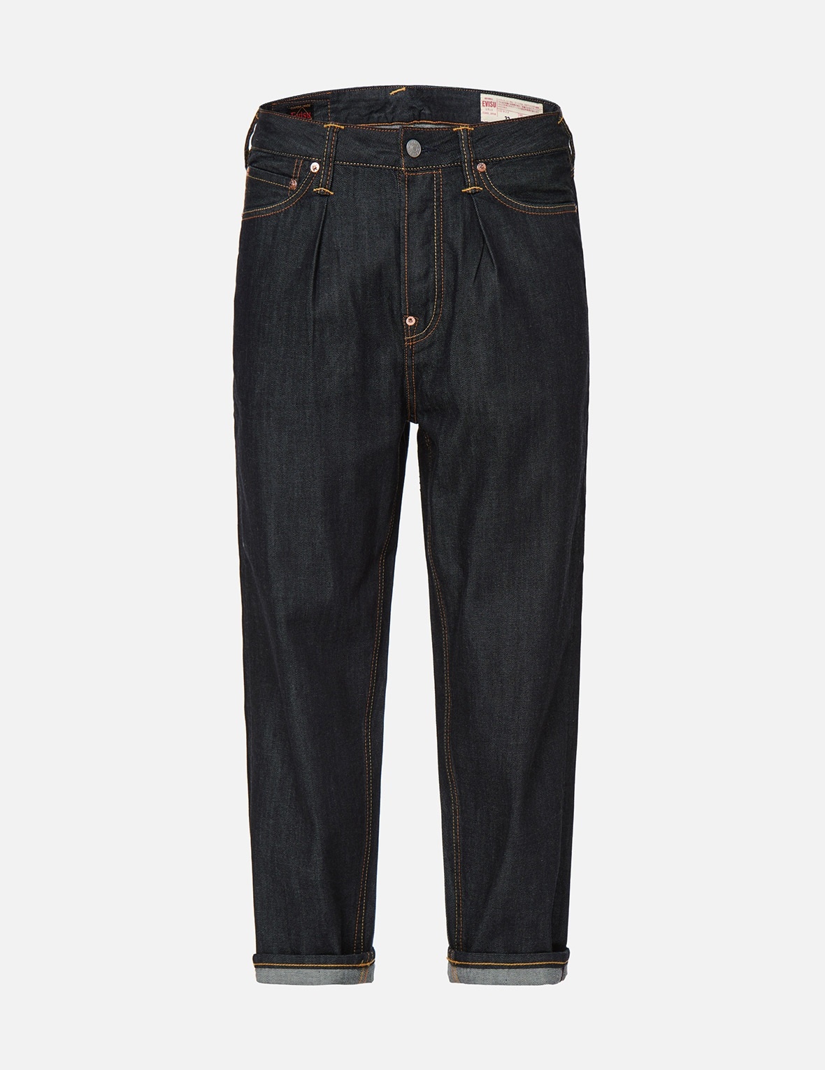 KOMAINU AND KAMON EMBROIDERED BALLOON DENIM JEANS - 1