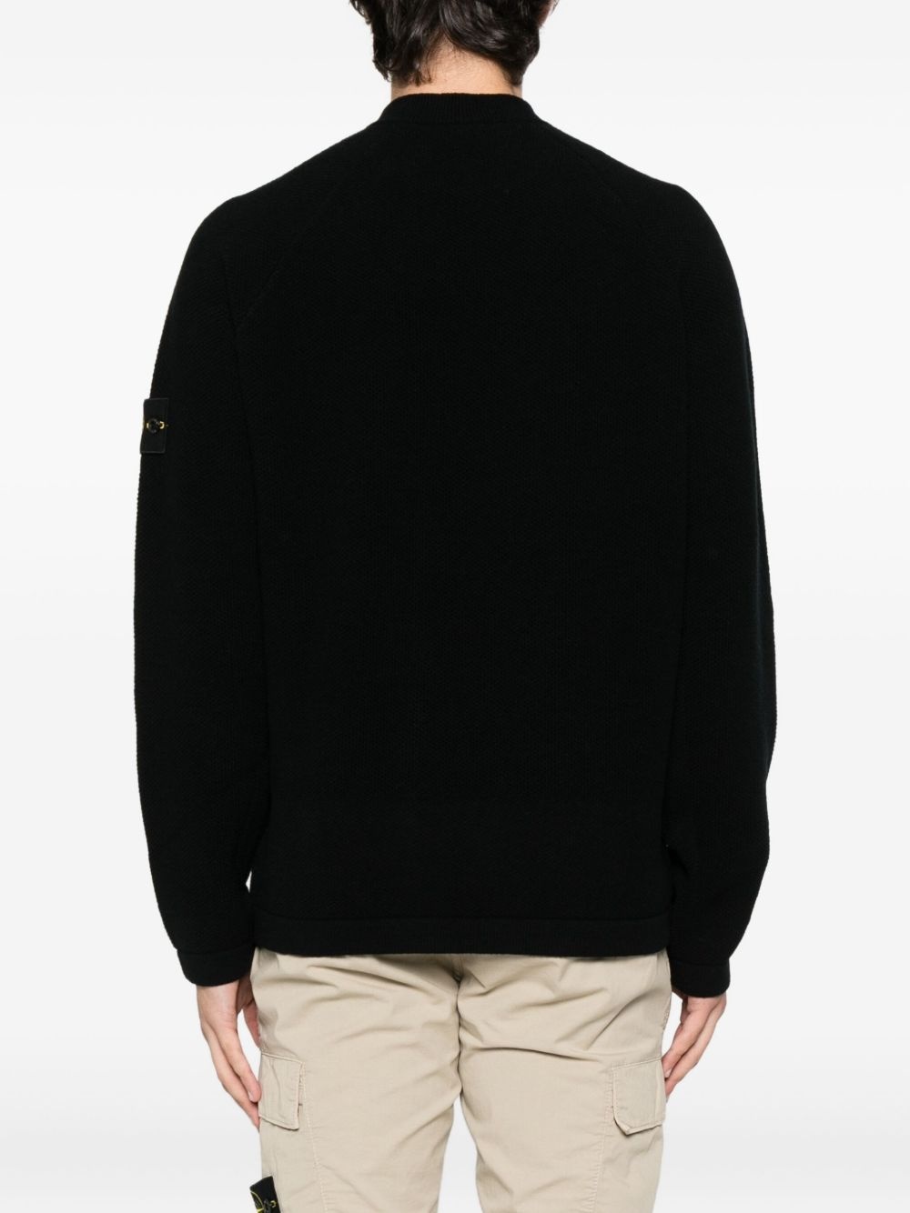 side-zip logo-patch jumper - 4