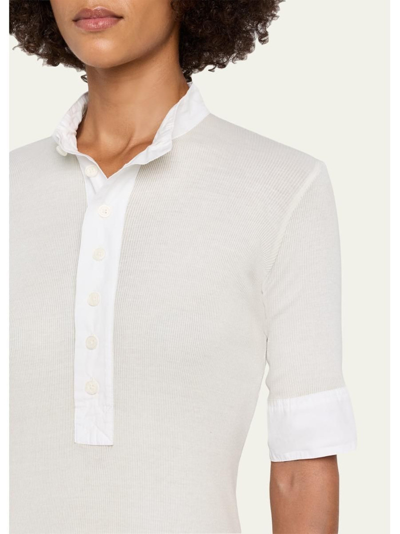 Maria Rib Henley Shirt 5