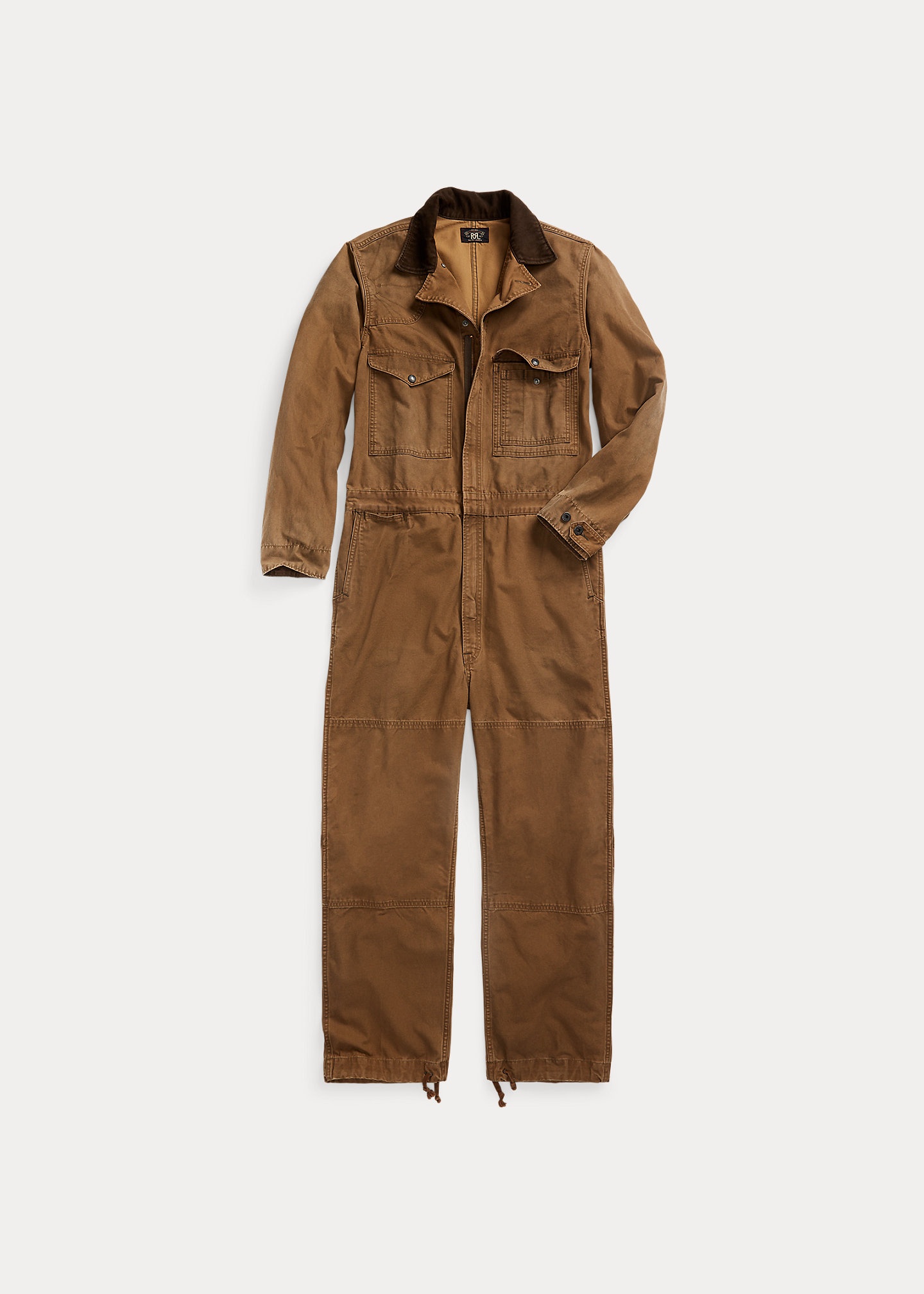 Moleskin-Collar Canvas Coverall - 1