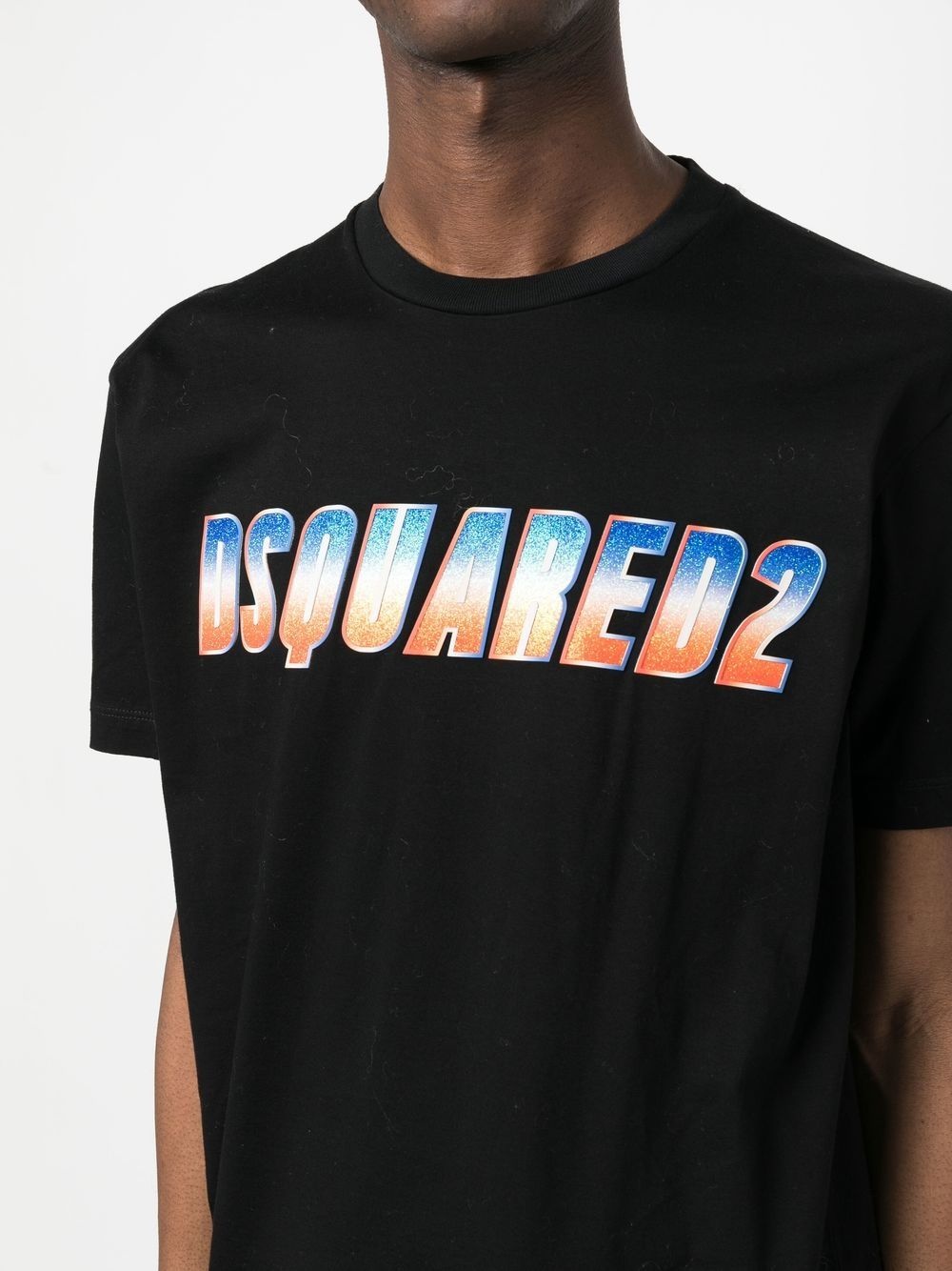 glitter logo-print T-shirt - 5