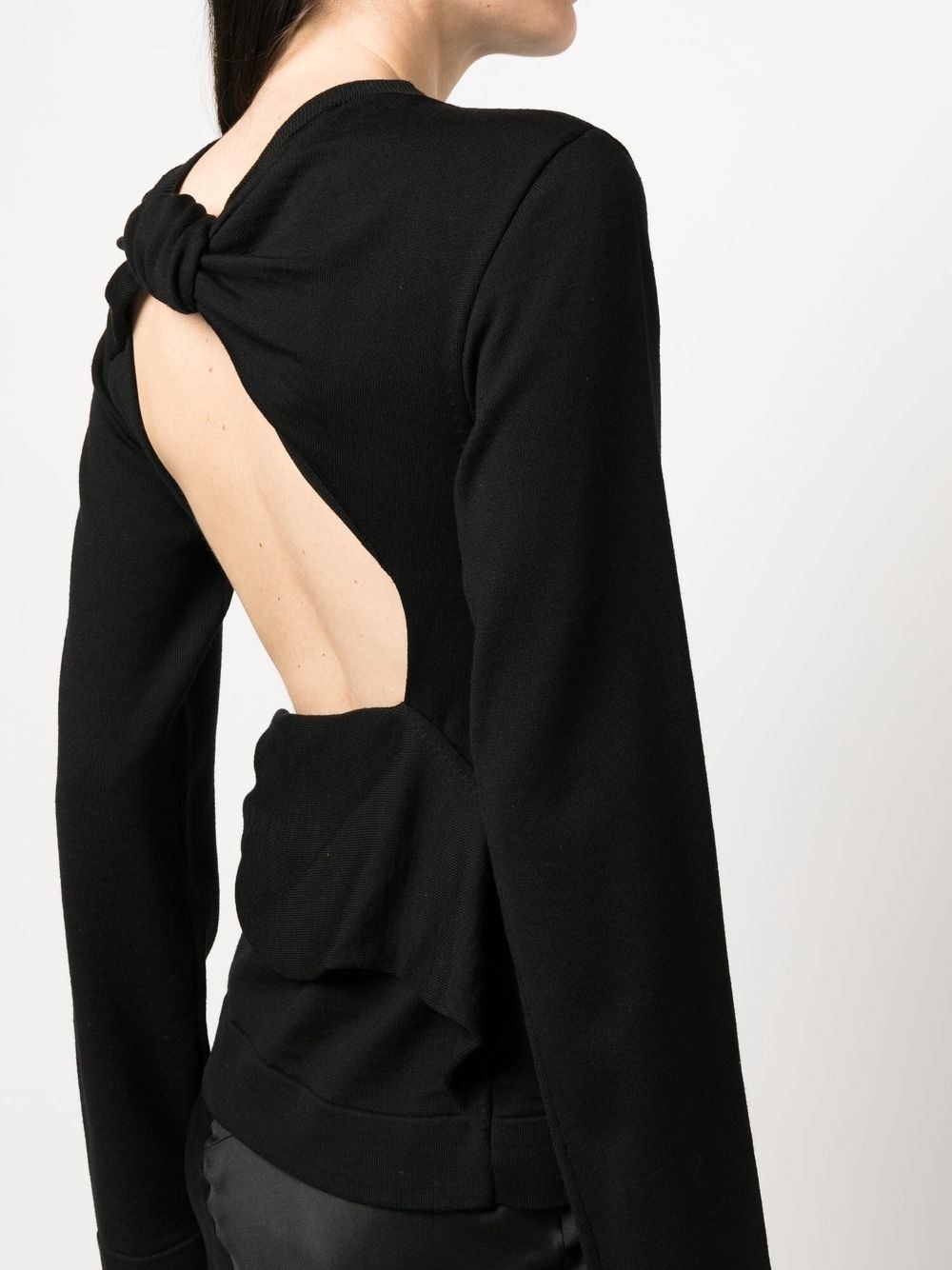 open-back detail knit jumper - 5