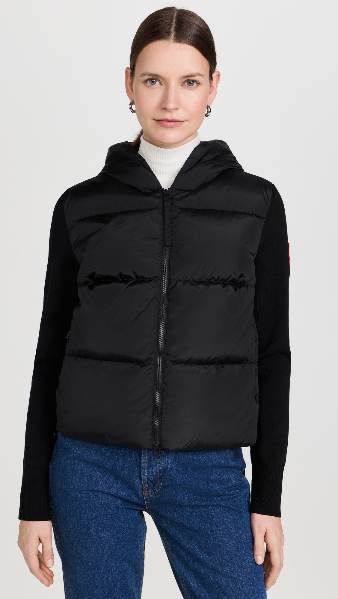 Hybridge Wide Quilt Knit Hoodie - 6