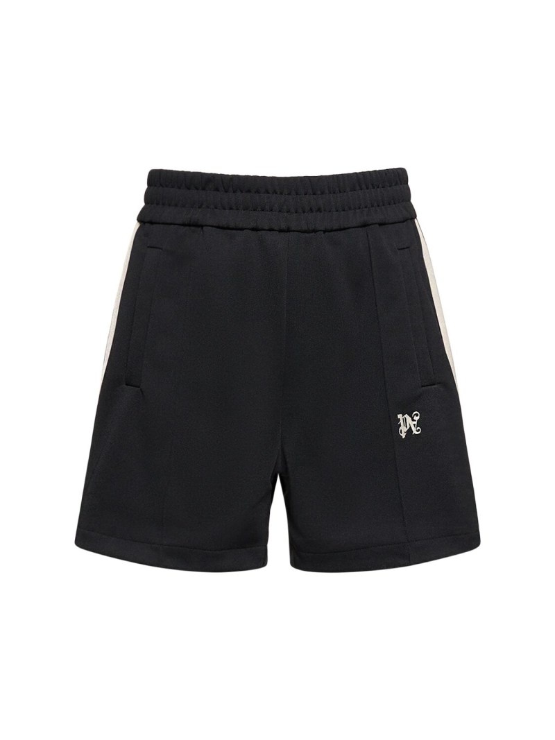 Monogram tech track sweat shorts - 1