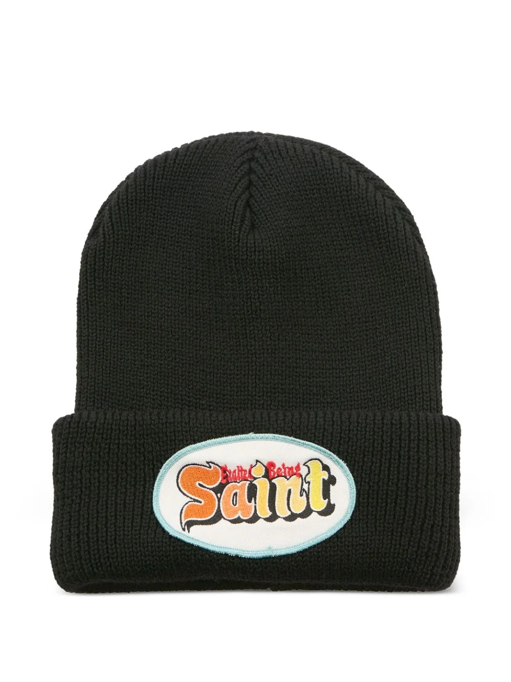 logo-patch beanie hat - 1