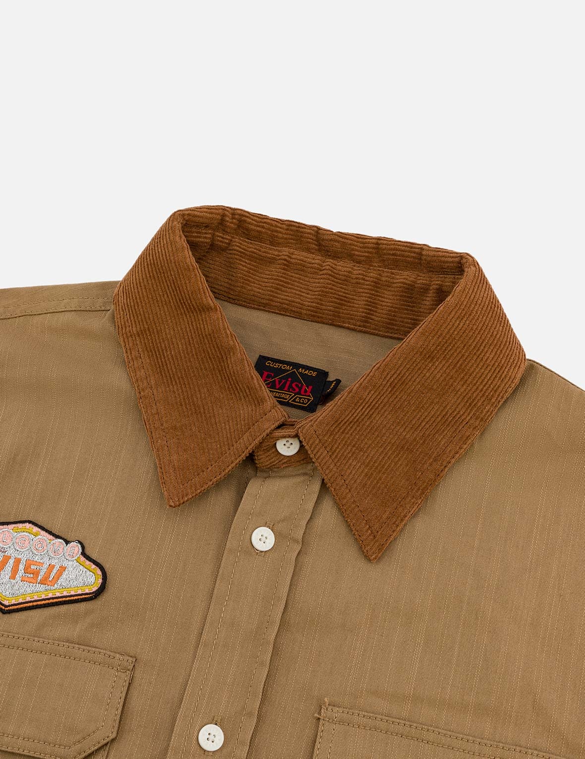 Logo Embroidery and Multi-Pocket Relax Fit Long Sleeve Shirt - 6