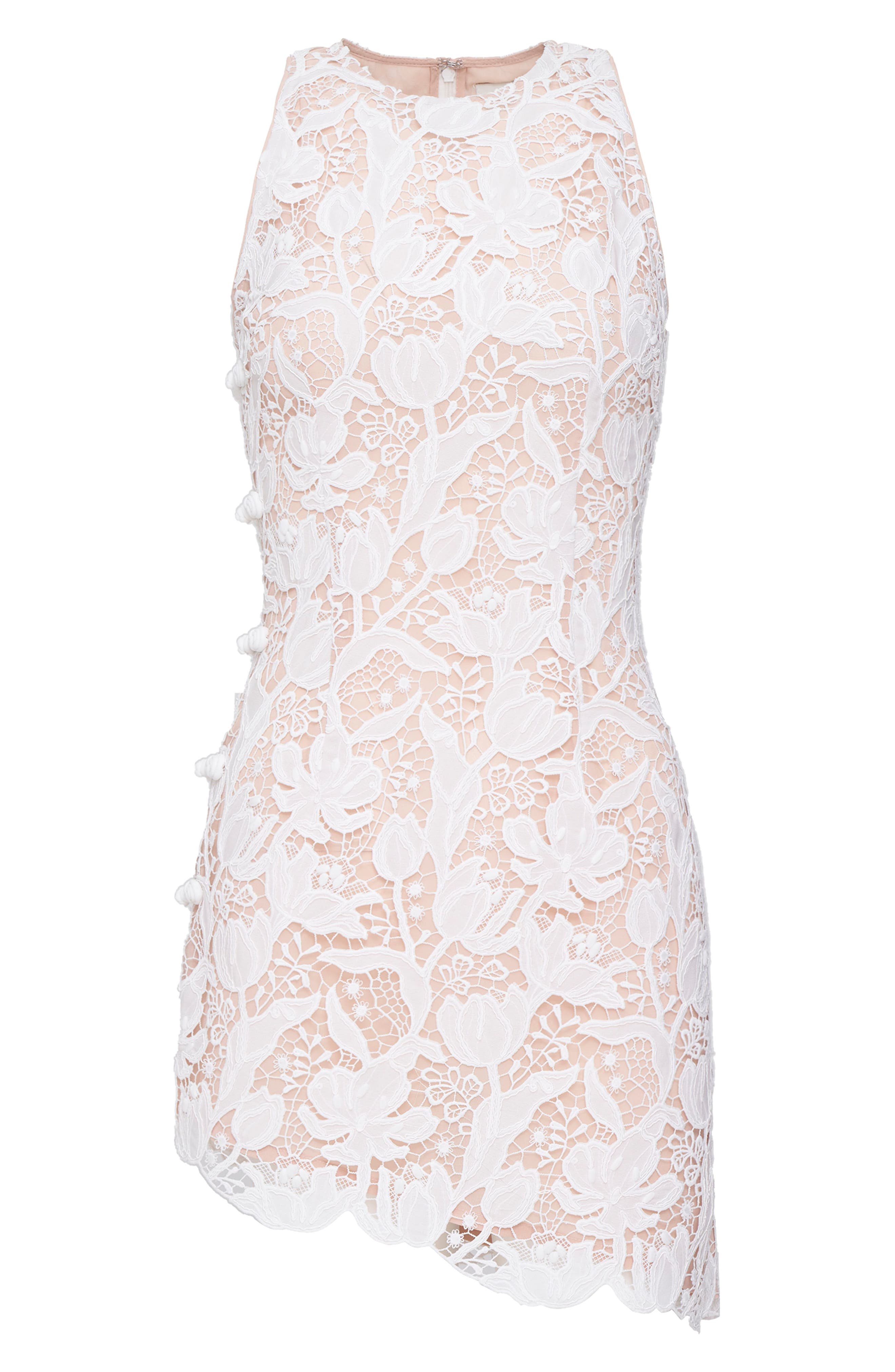 SAU LEE Silba Floral Lace Cocktail Dress in White at Nordstrom - 3