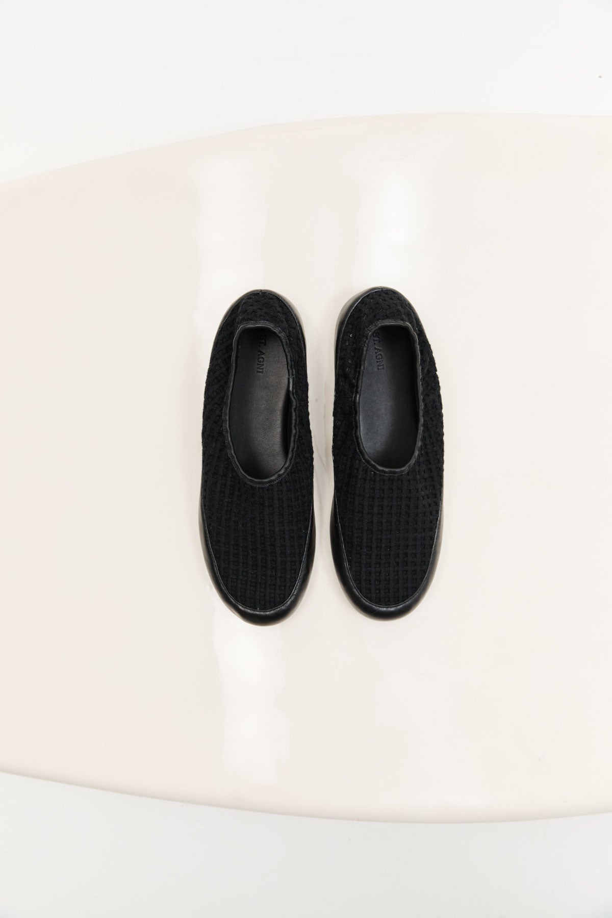 Cotton Grid Flats - Black - 3
