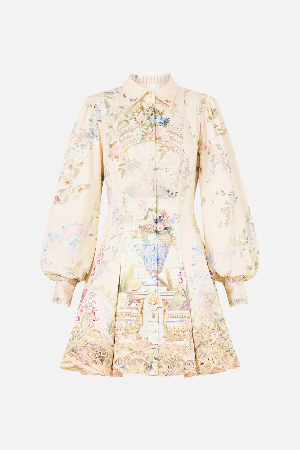 SHORT BUTTON FRONT SHIRT DRESS MIDSUMMER MASTERPIECE - 1