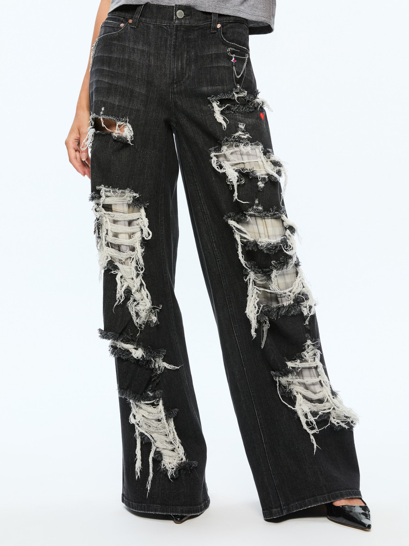 HARPER MID RISE SUPER BAGGY DISTRESSED JEAN 2