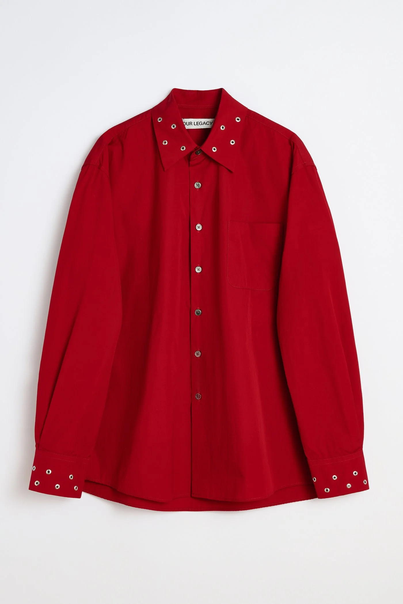 Above Shirt Lipstick Red Super Poplin - 1