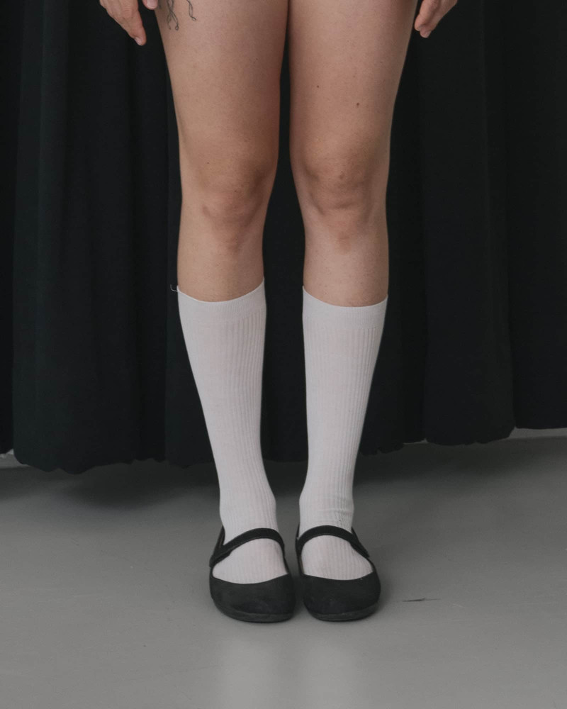 Rib Overankle Socks - Organic Cotton Rib 7