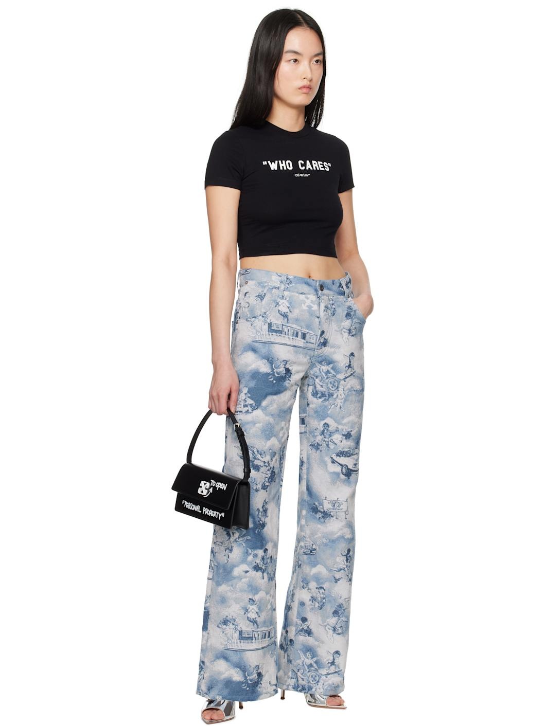 Black 'Who Cares' T-shirt - 4