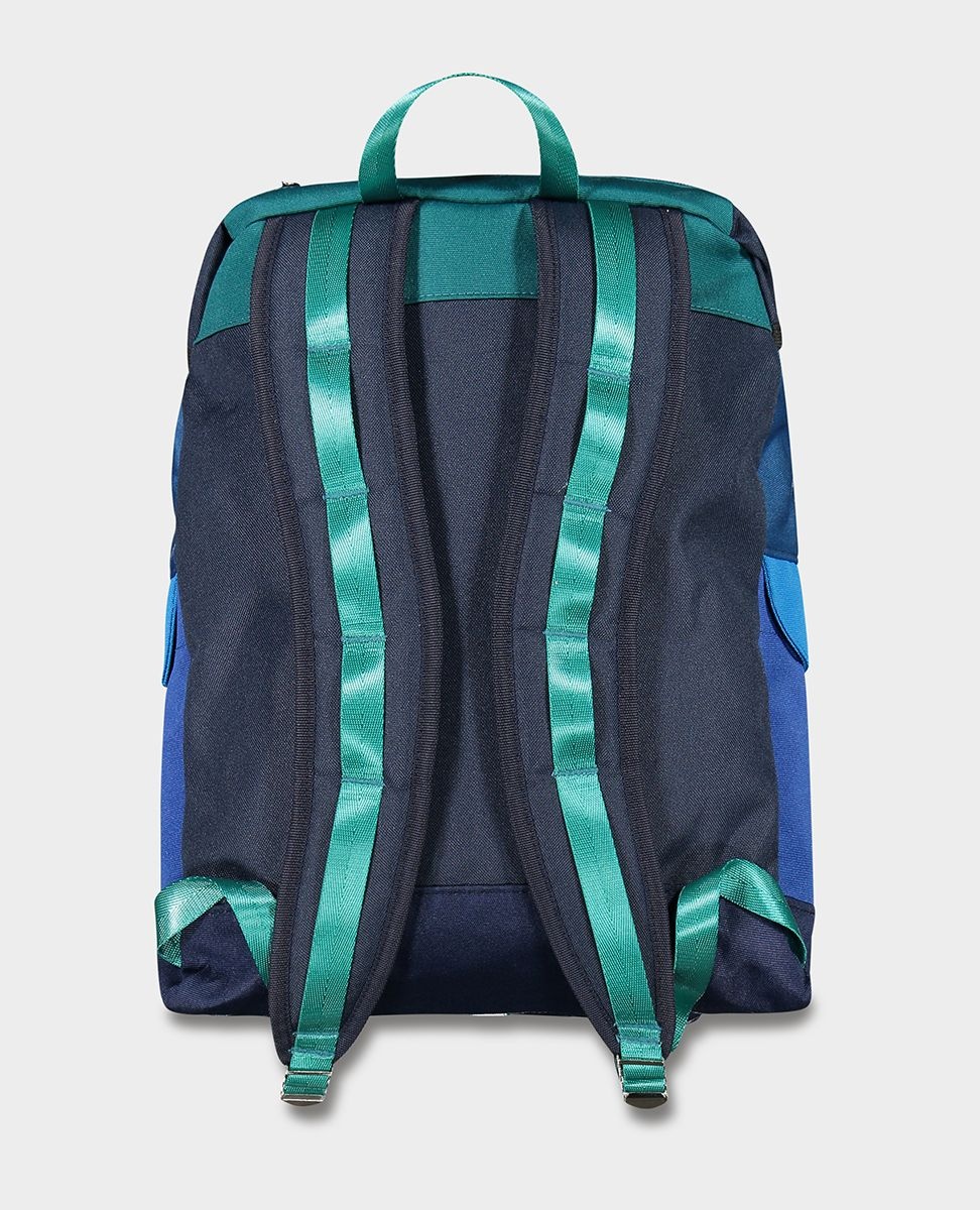 Color block backpack with embroidered Logo - 4