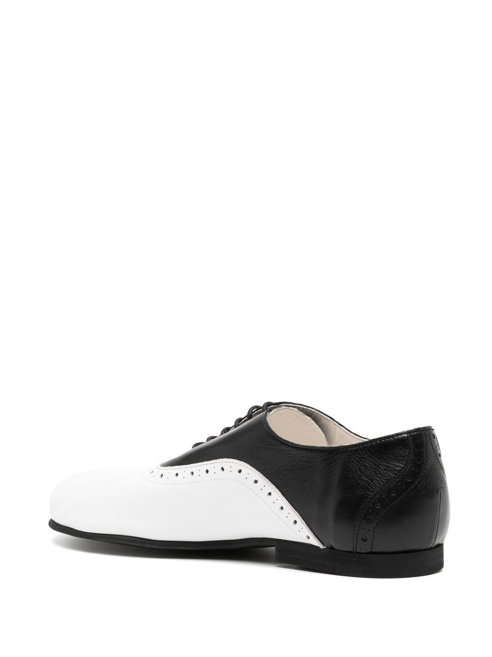 two-tone leather derby shoes - 3