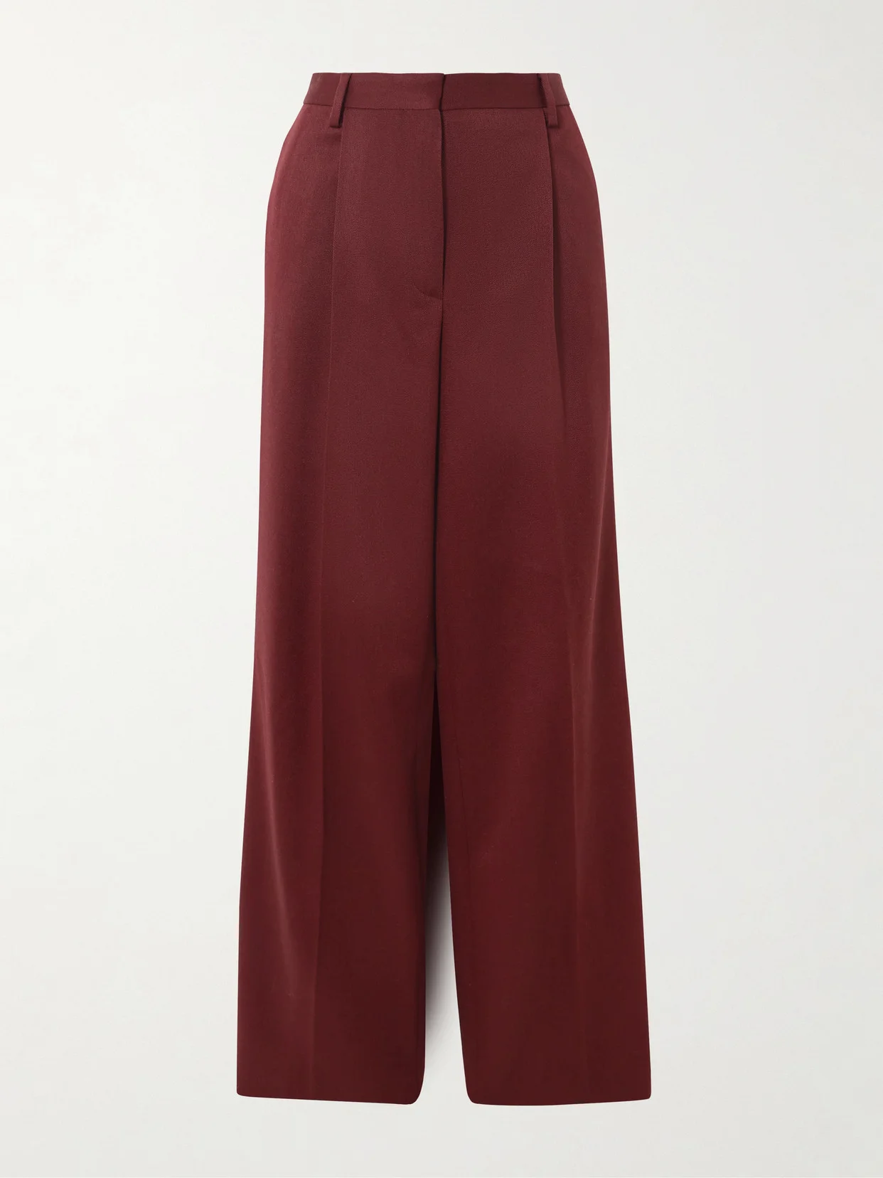 Pleated Wool-twill Wide-leg Pants - 1